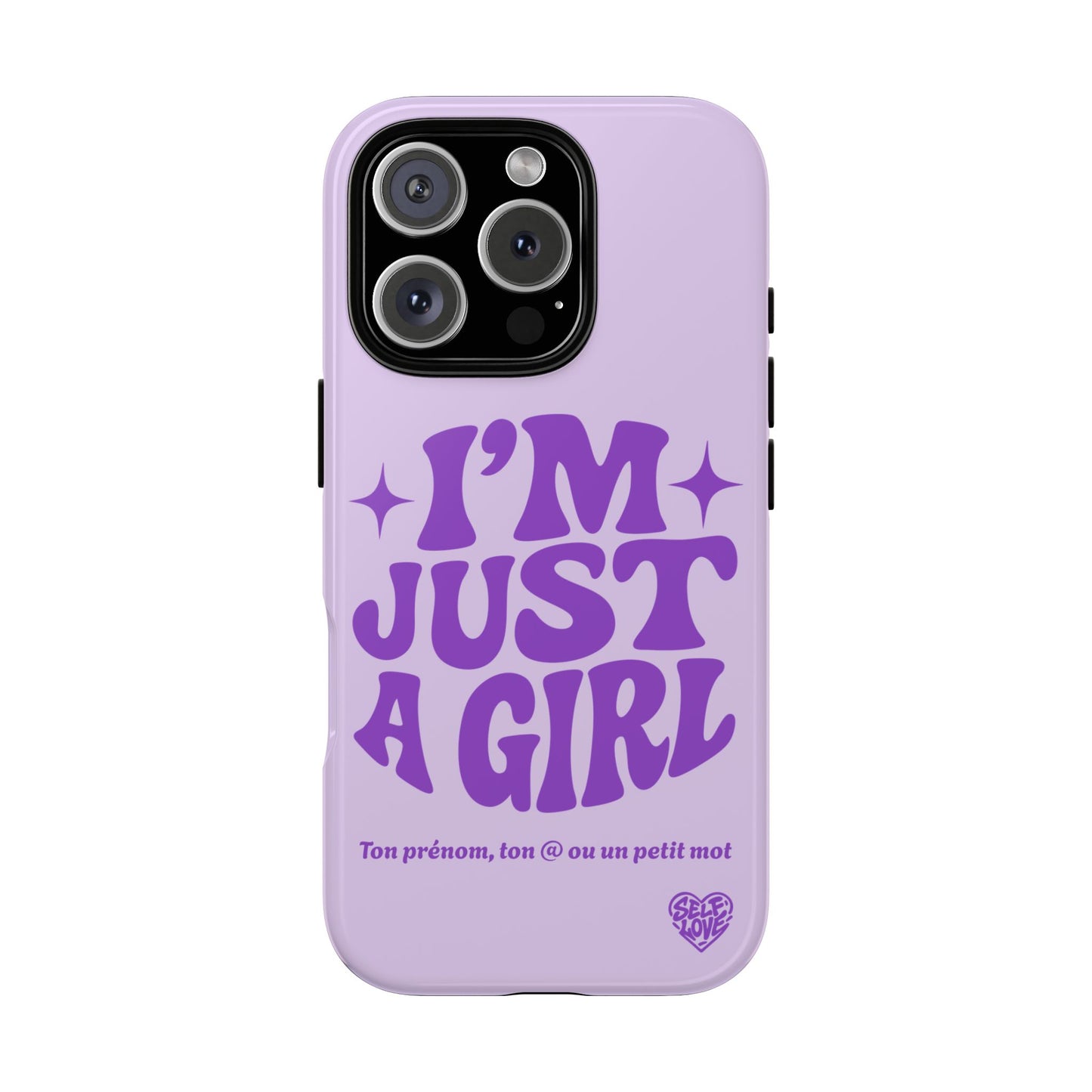 Im Just A Girl - Coque iPhone (violet)