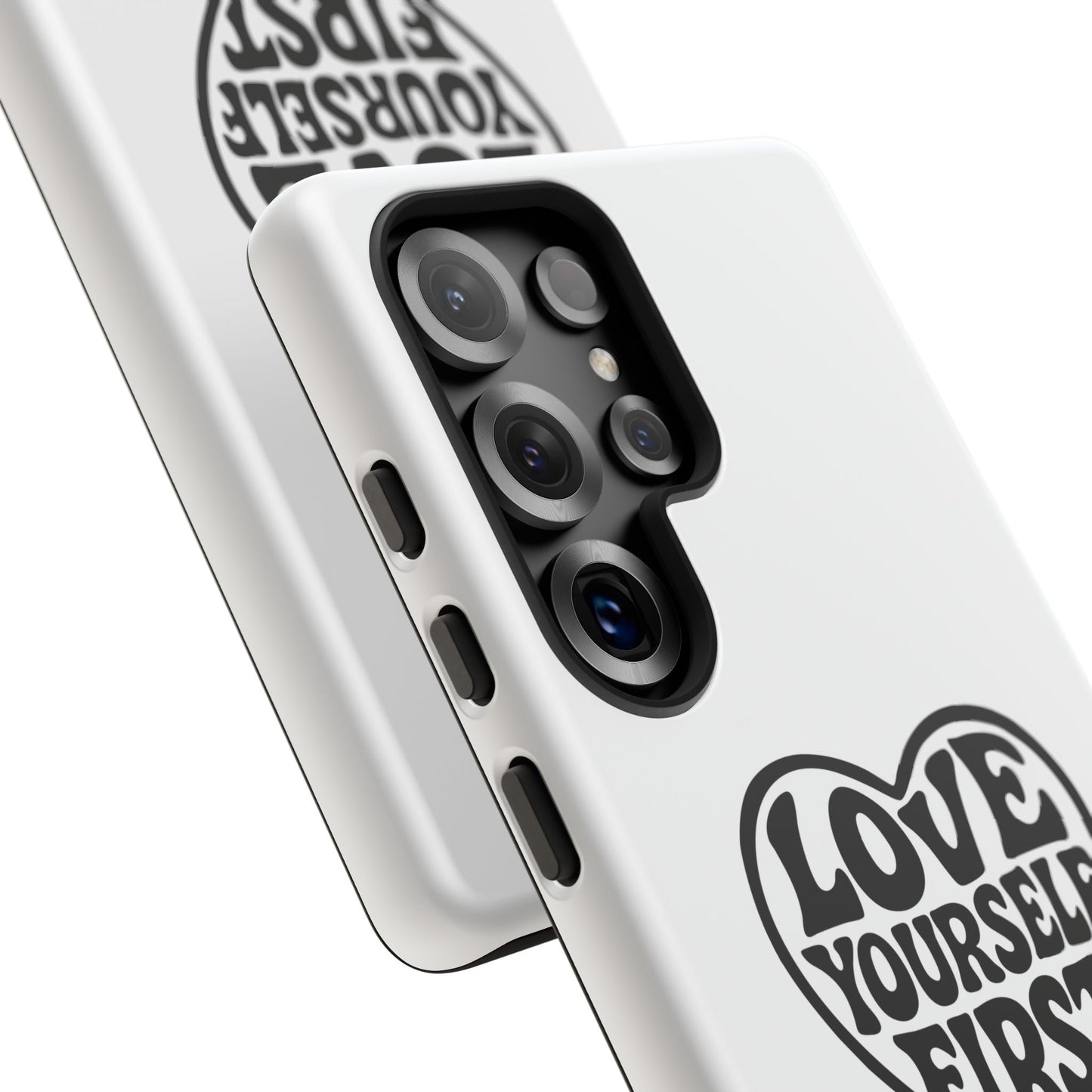 Love Yourself First - Coque Samsung (blanc)