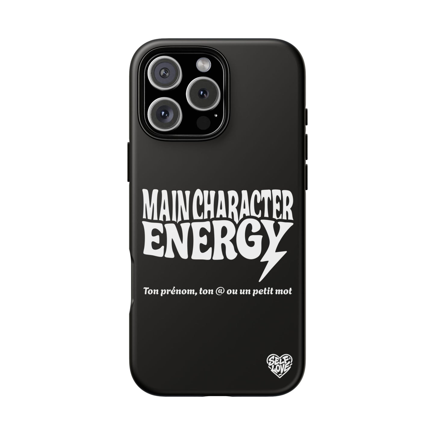 Main Character Energy - Coque iPhone (noir)
