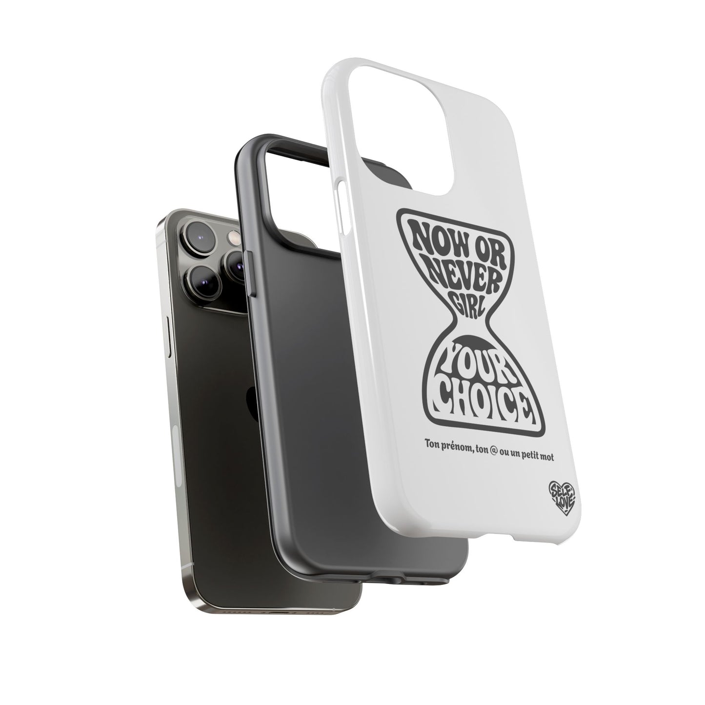 Now Or Never Girl - Coque iPhone (blanc)