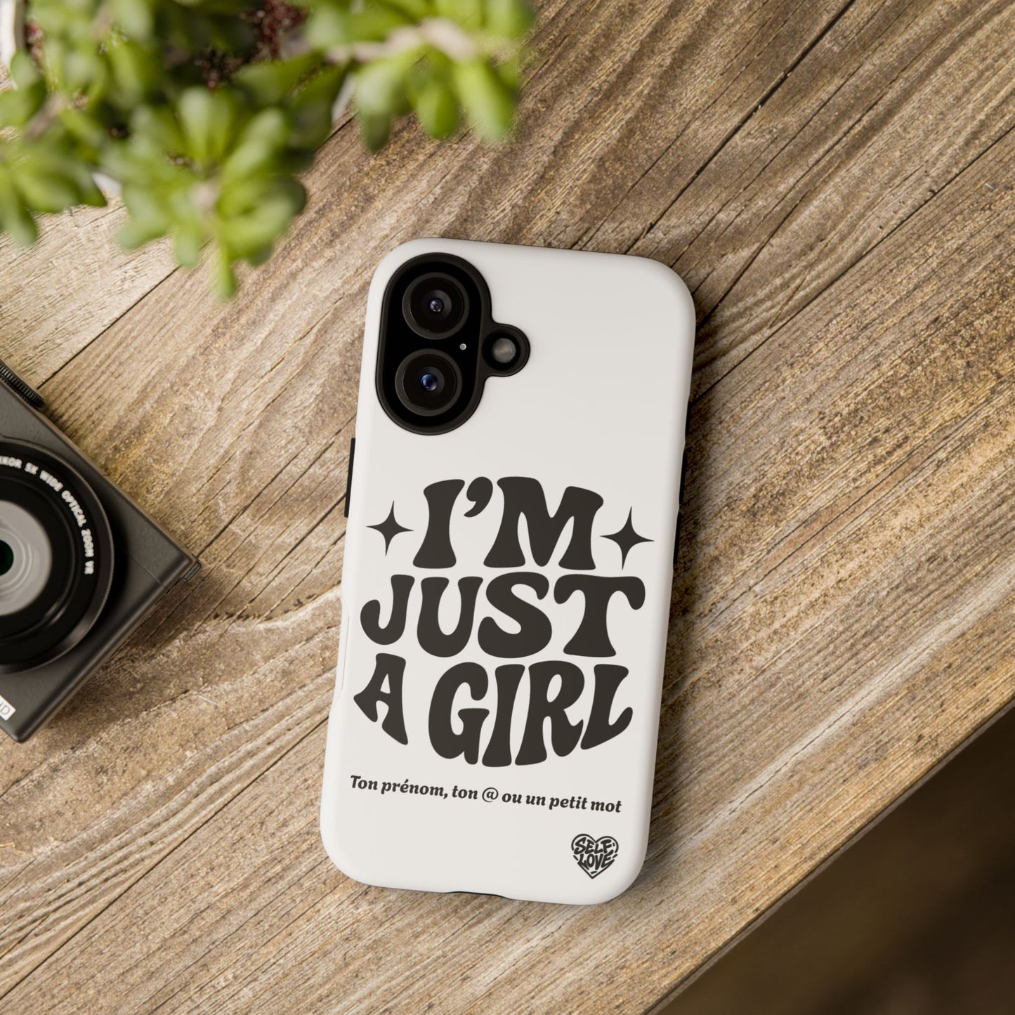Im Just A Girl - Coque iPhone (blanc)