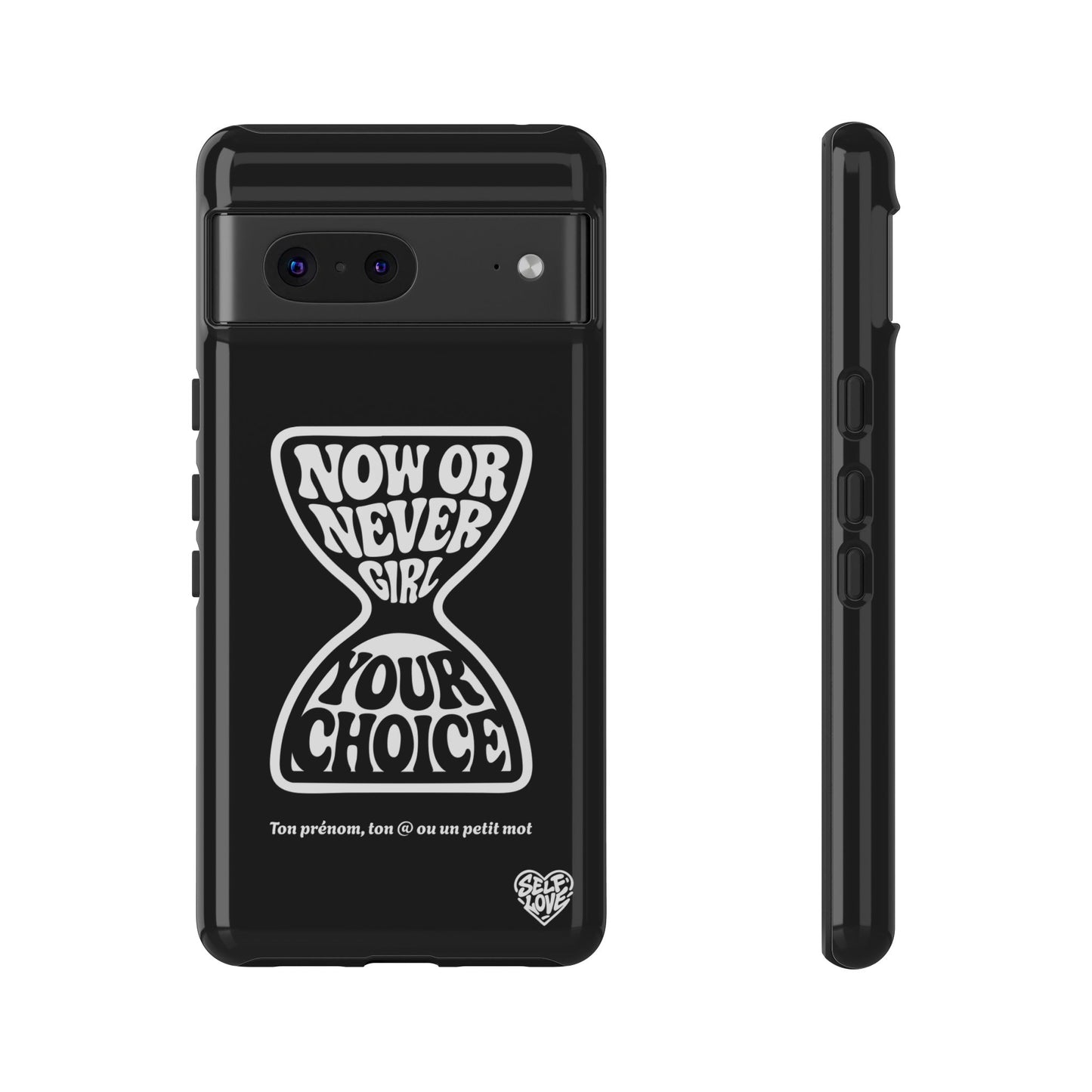 Now Or Never Girl - Coque iPhone (noir)