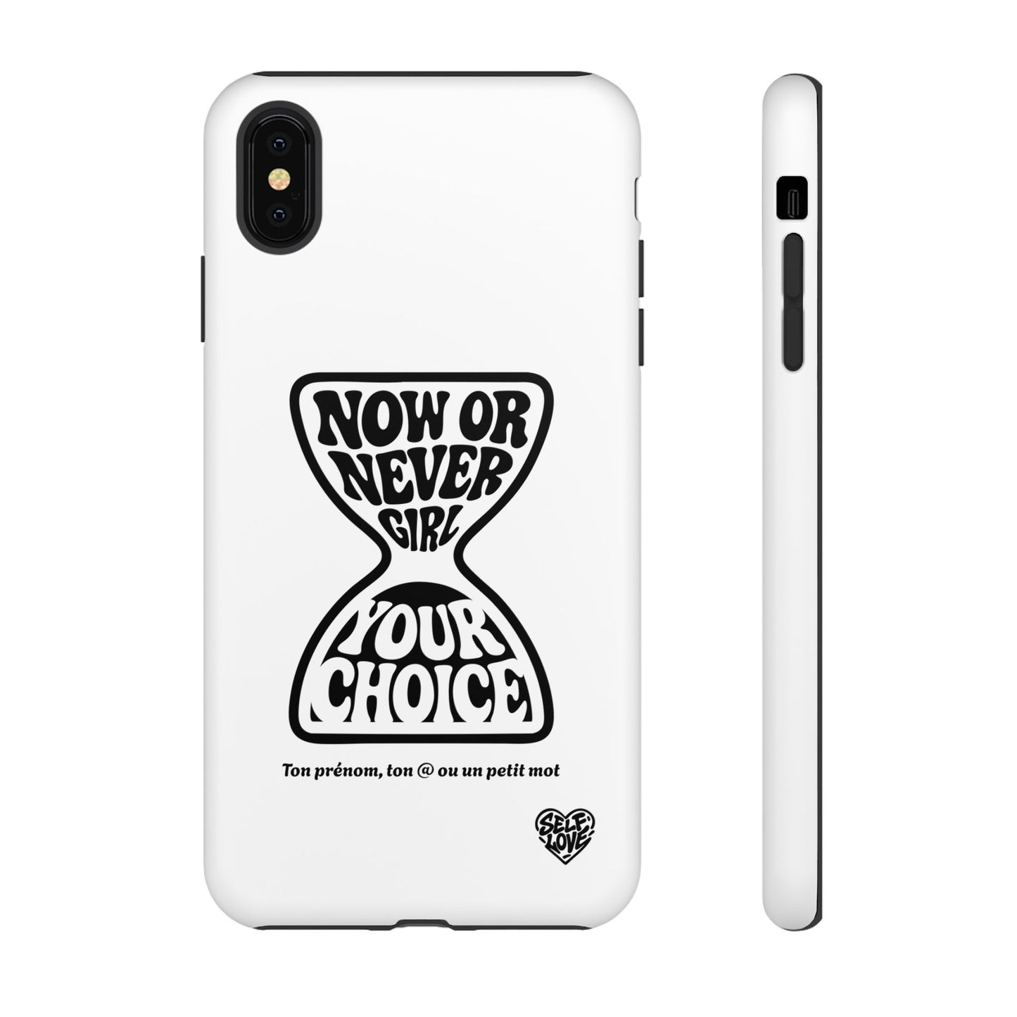 Now Or Never Girl - Coque iPhone (blanc)