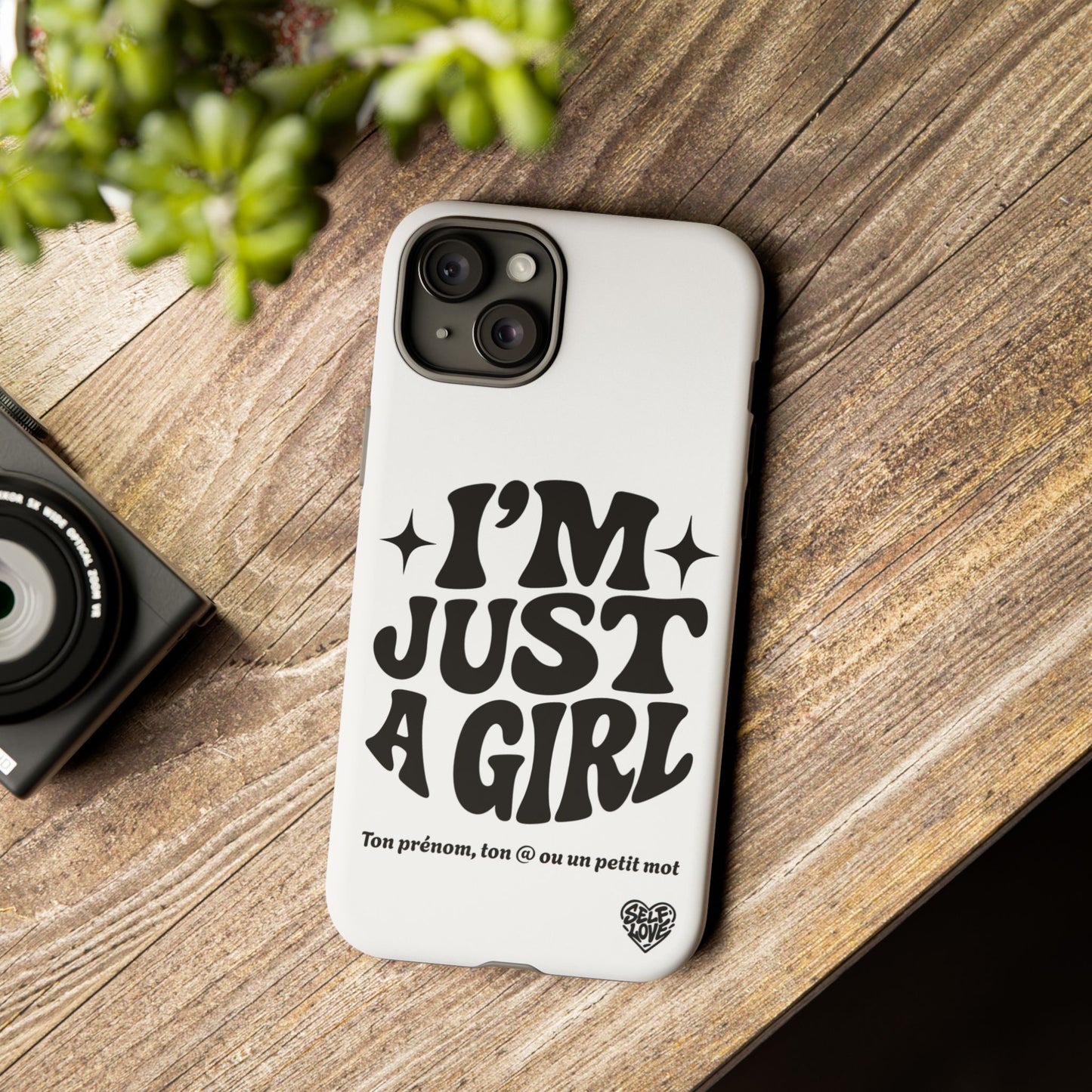Im Just A Girl - Coque iPhone (blanc)