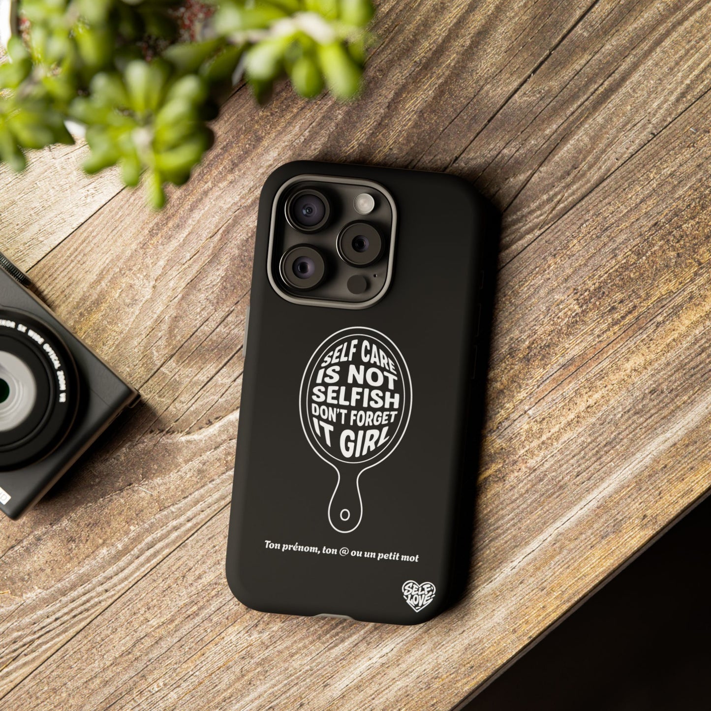 Self Care - Coque iPhone (noir)
