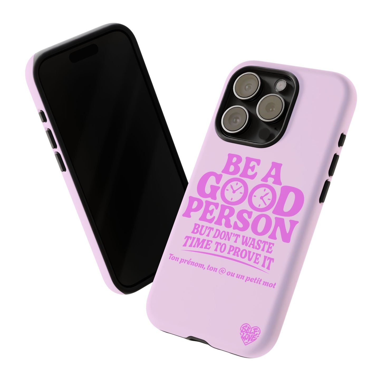 Be A Good Person - Coque iPhone (rose)