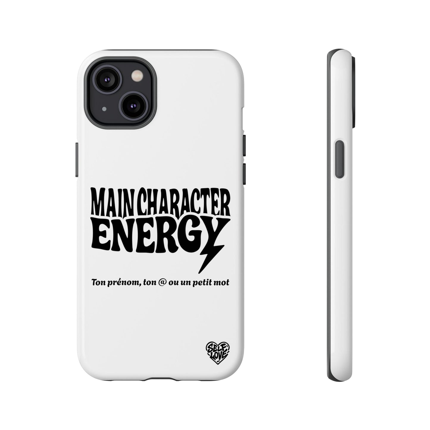 Main Character Energy - Coque iPhone (blanc)