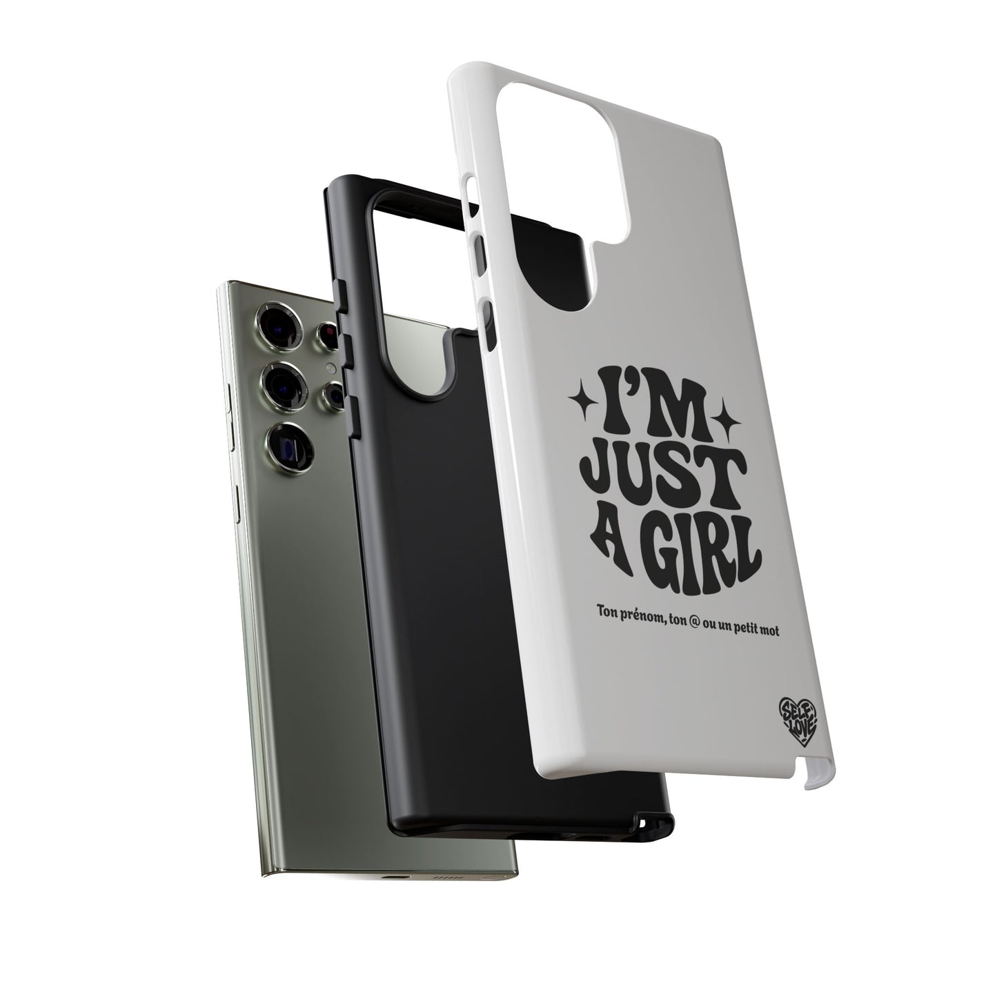 Im Just A Girl - Coque Samsung (blanc)