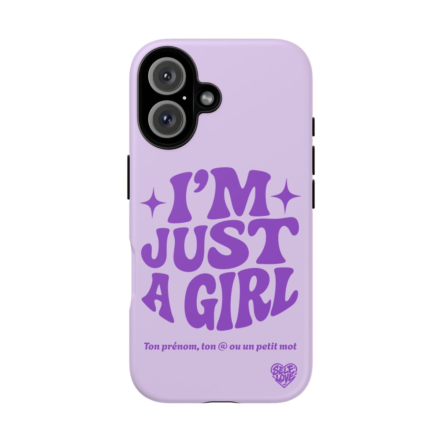 Im Just A Girl - Coque iPhone (violet)