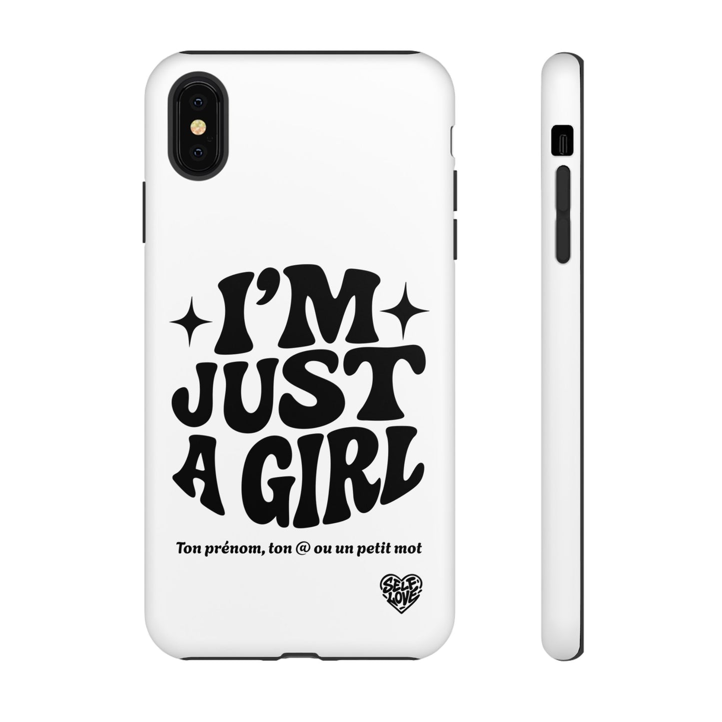 Im Just A Girl - Coque iPhone (blanc)