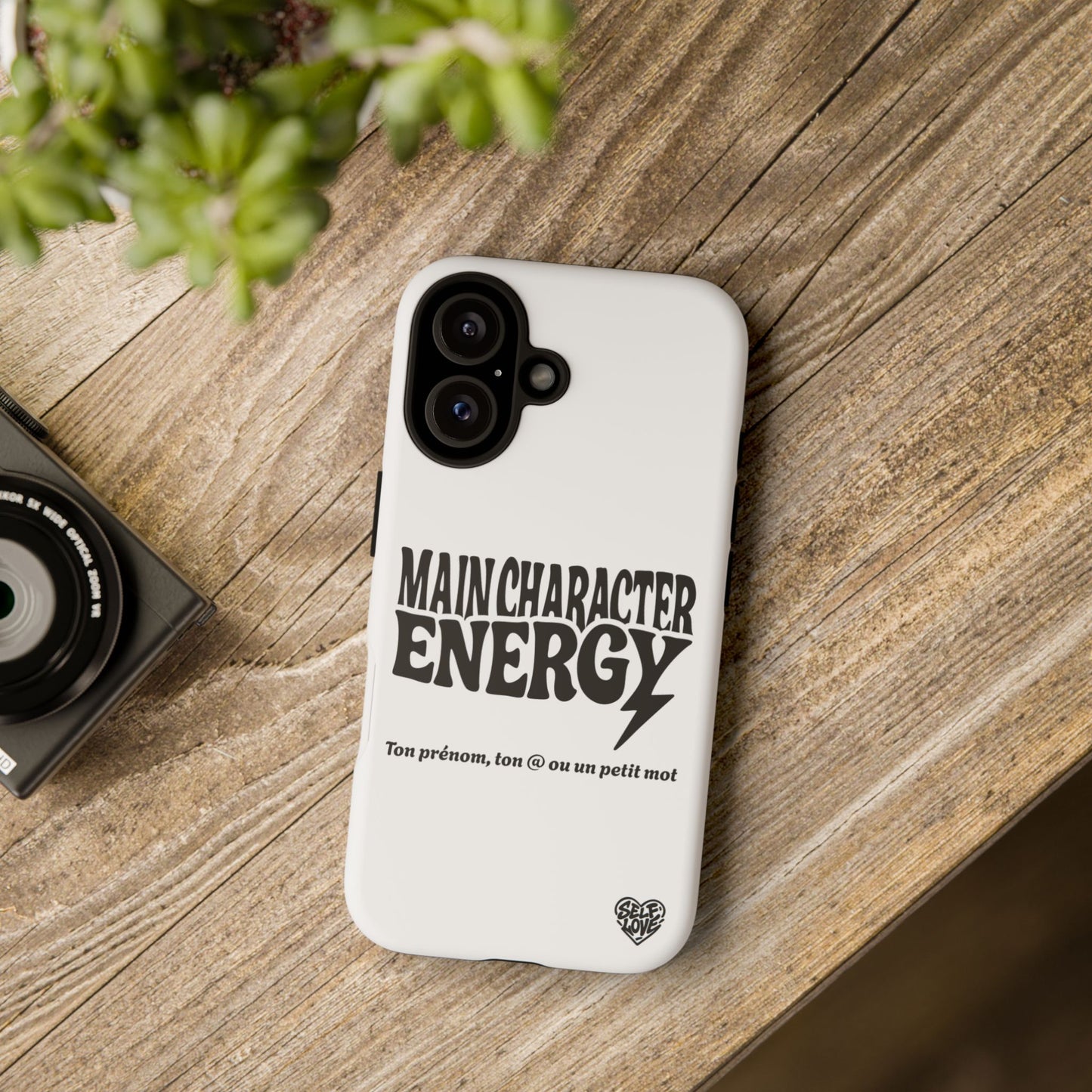 Main Character Energy - Coque iPhone (blanc)