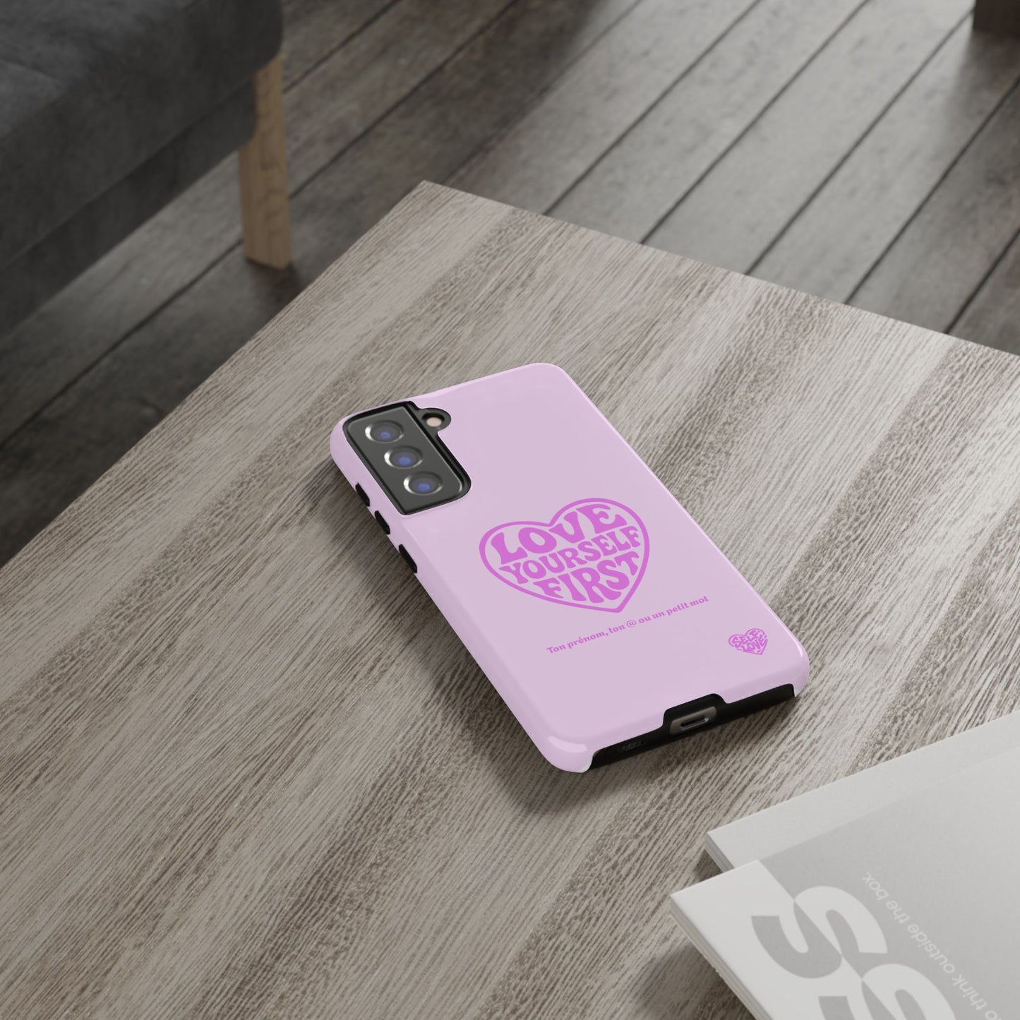Love Yourself First - Coque Samsung (rose)