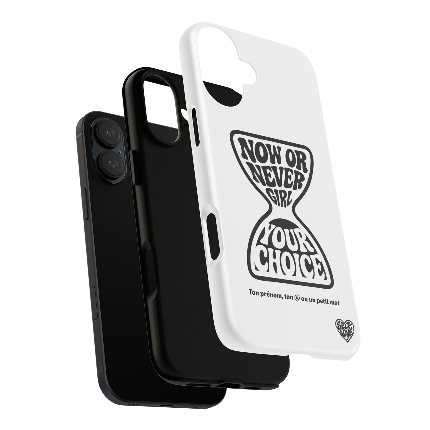 Now Or Never Girl - Coque iPhone (blanc)