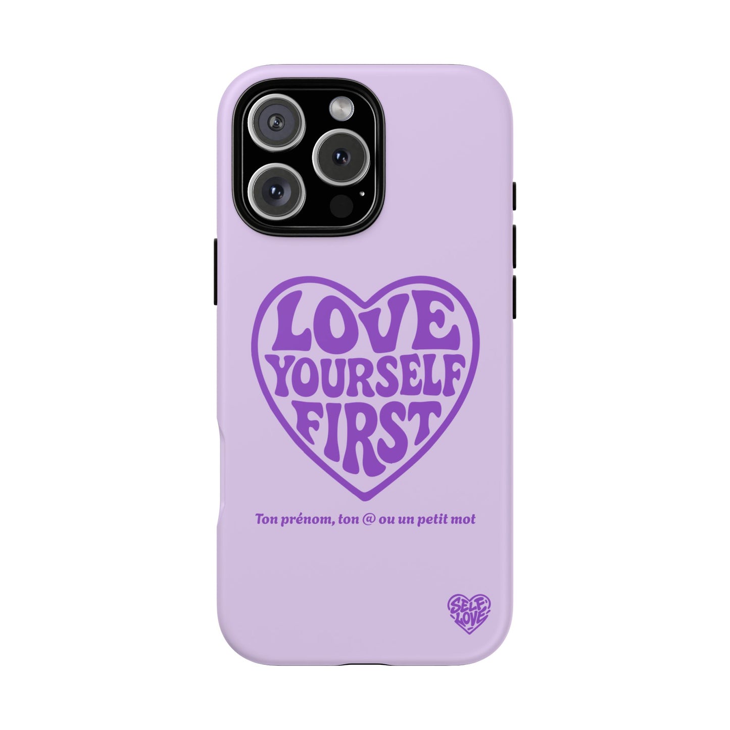 Love Yourself First - Coque iPhone (violet)