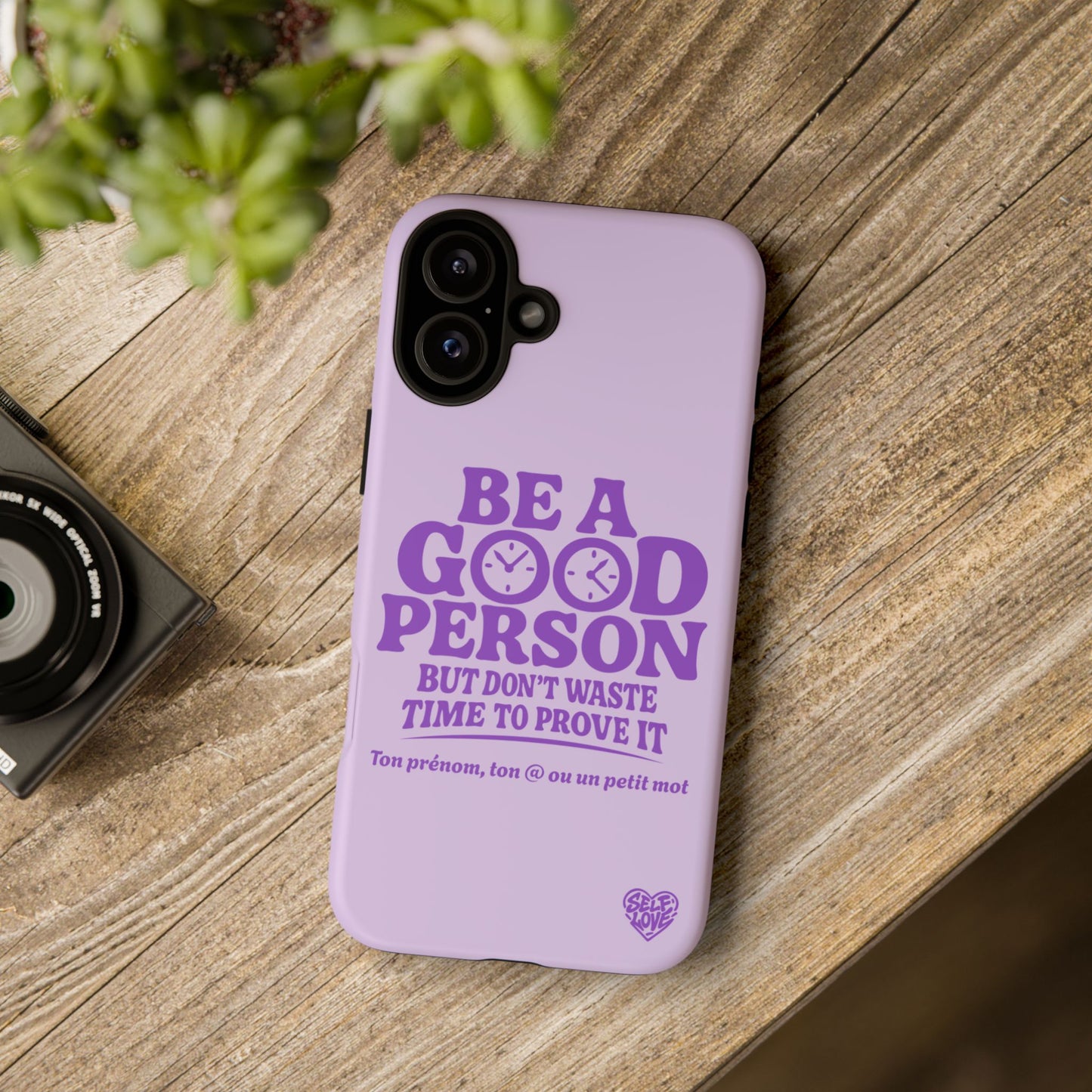 Be A Good Person - Coque iPhone (violet)