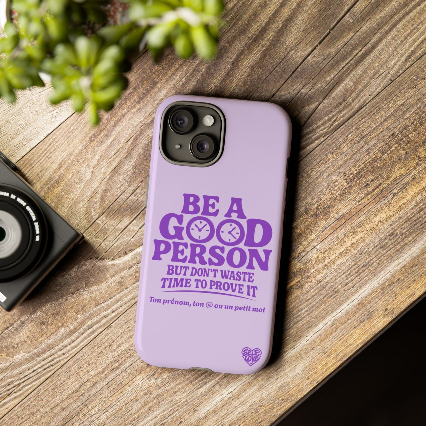 Be A Good Person - Coque iPhone (violet)