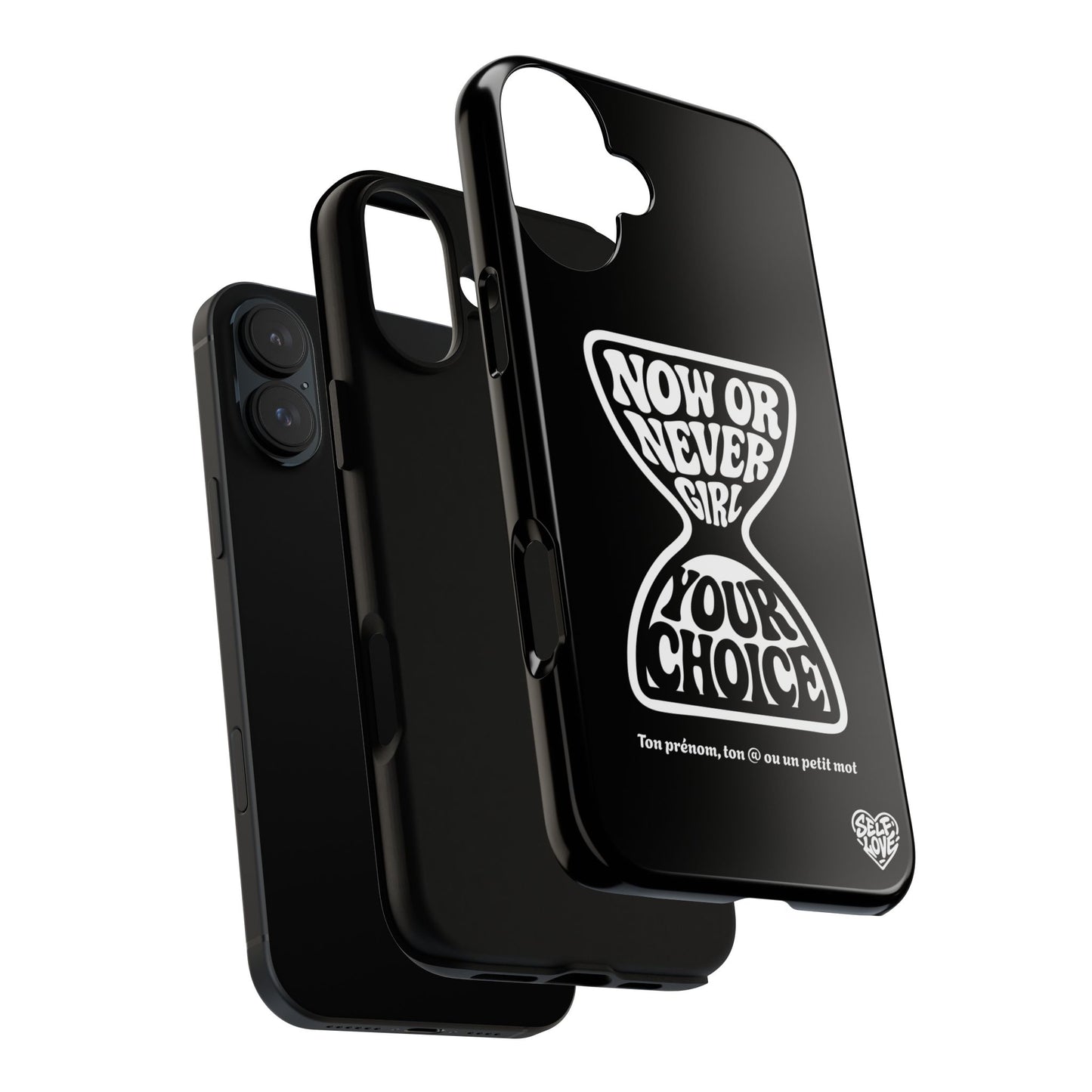 Now Or Never Girl - Coque iPhone (noir)