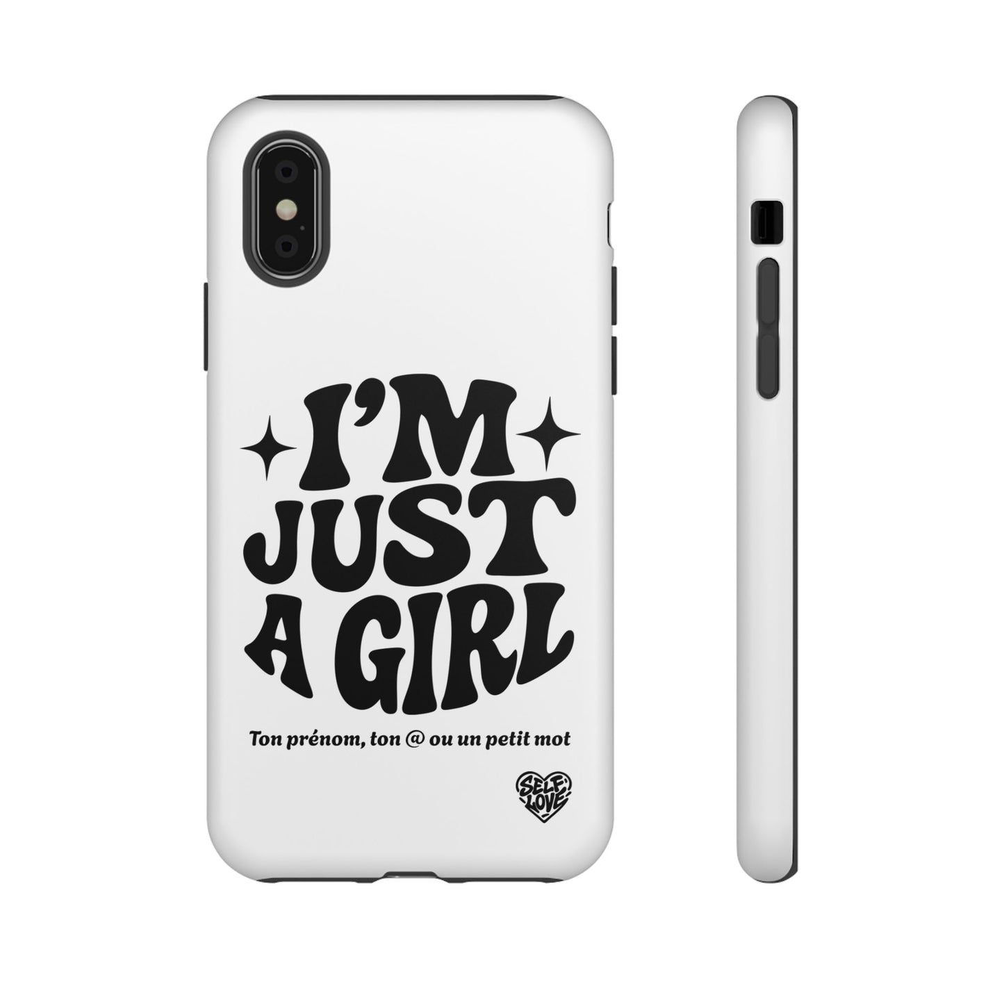 Im Just A Girl - Coque iPhone (blanc)