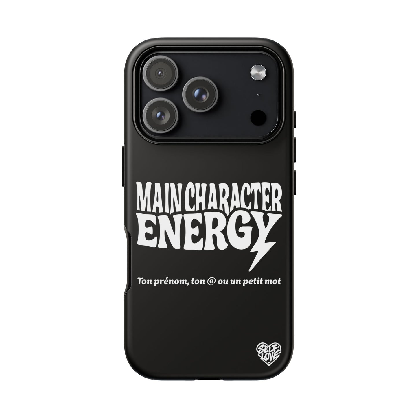 Main Character Energy - Coque iPhone (noir)