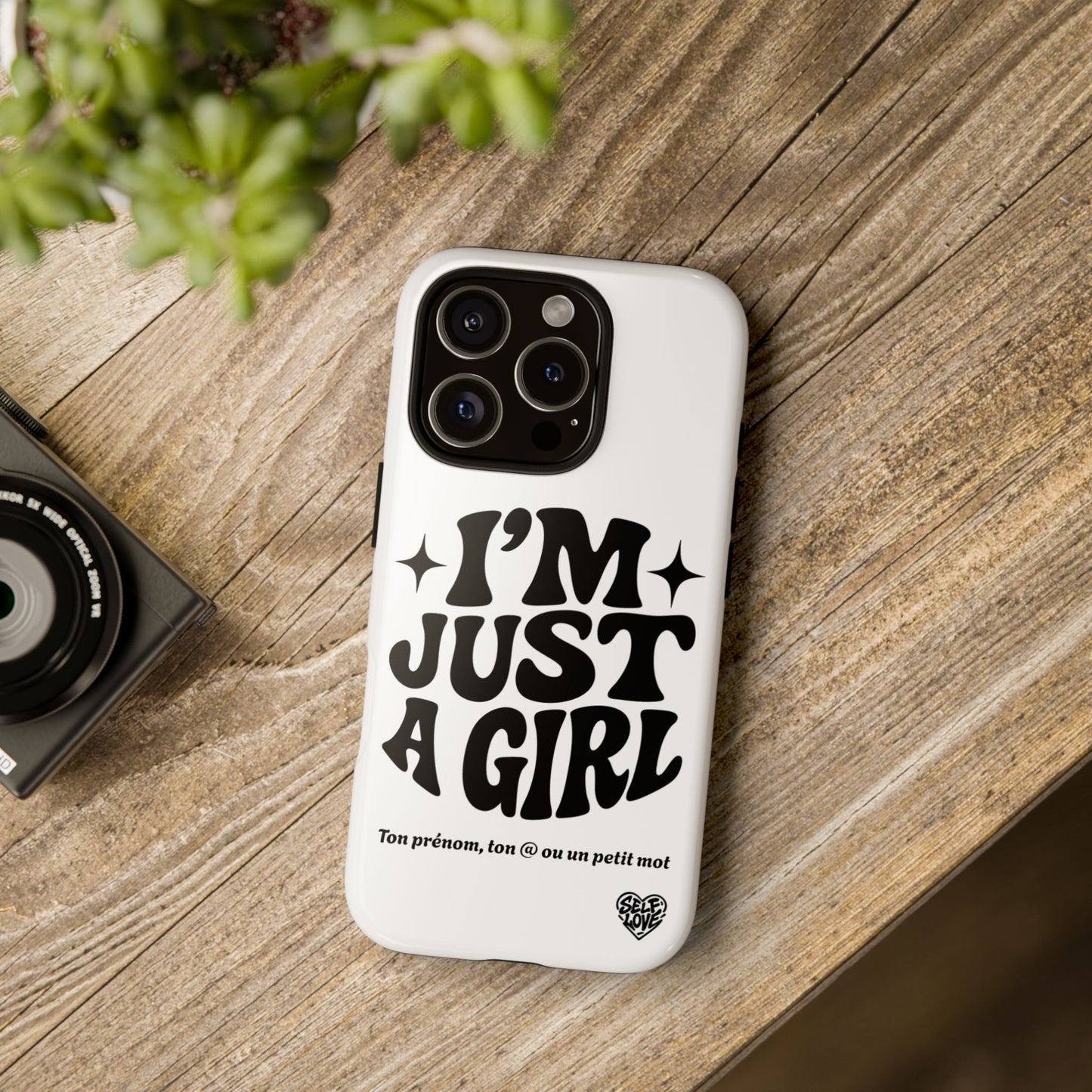 Im Just A Girl - Coque iPhone (blanc)