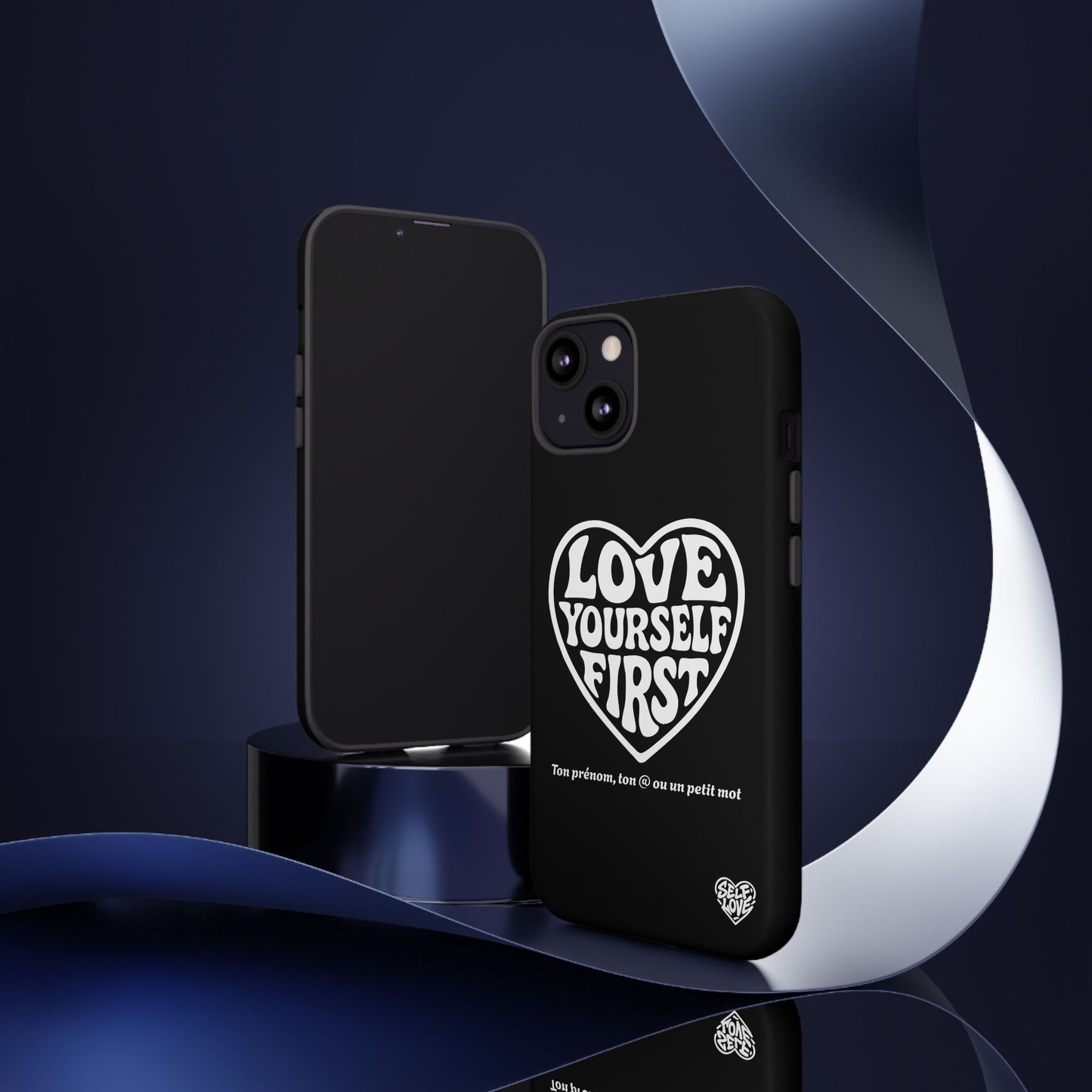 Love Yourself First - Coque iPhone (noir)