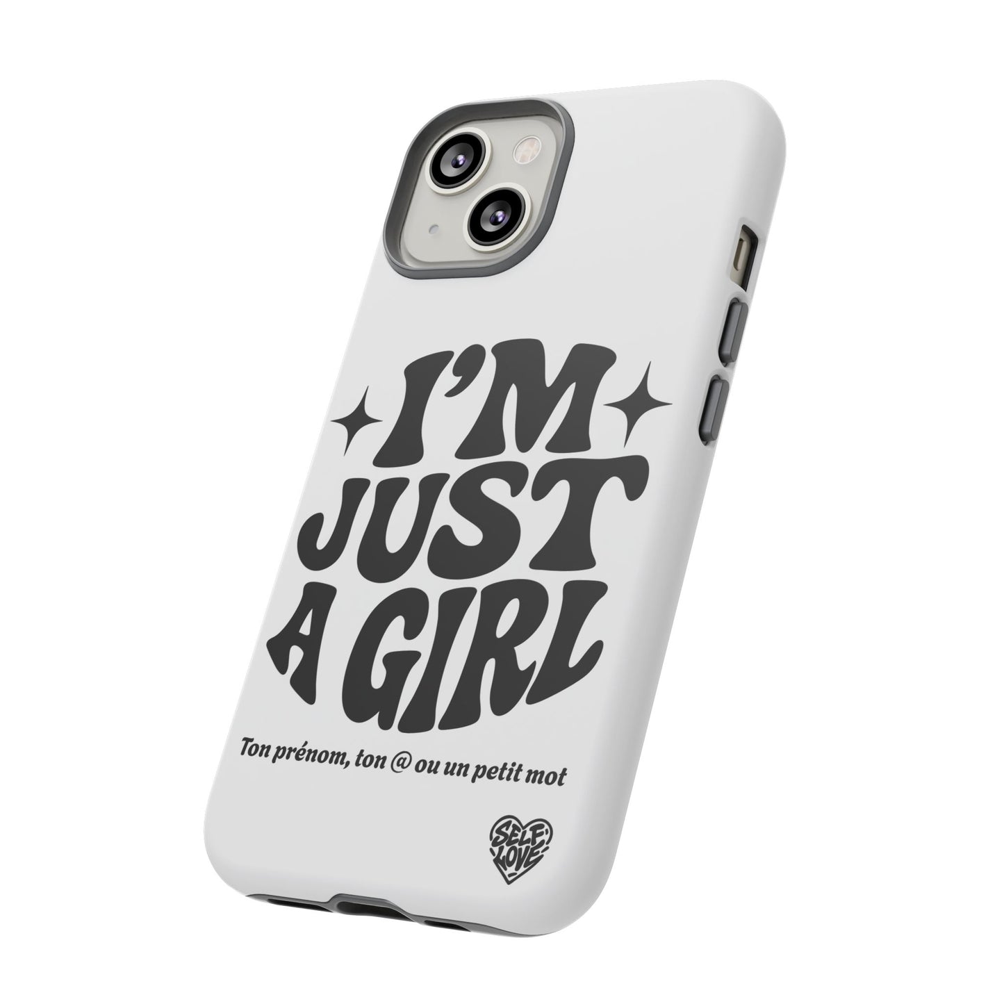 Im Just A Girl - Coque iPhone (blanc)