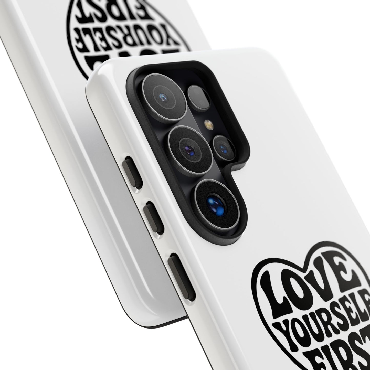 Love Yourself First - Coque Samsung (blanc)
