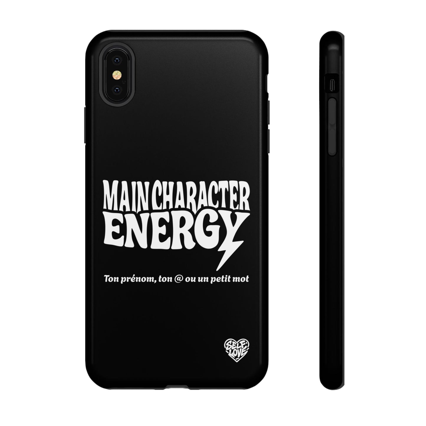 Main Character Energy - Coque iPhone (noir)