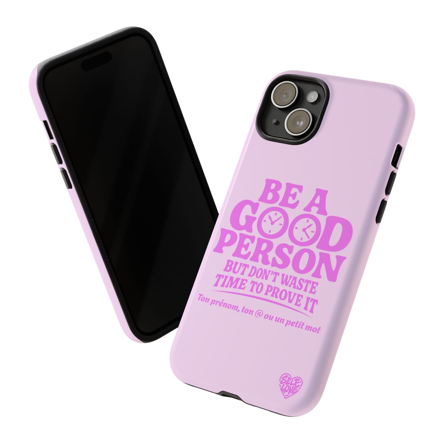 Be A Good Person - Coque iPhone (rose)