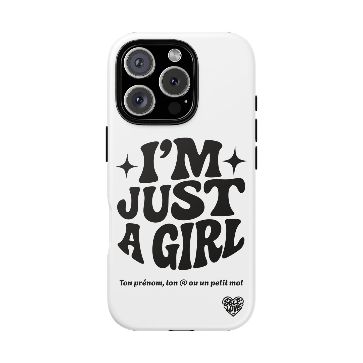 Im Just A Girl - Coque iPhone (blanc)
