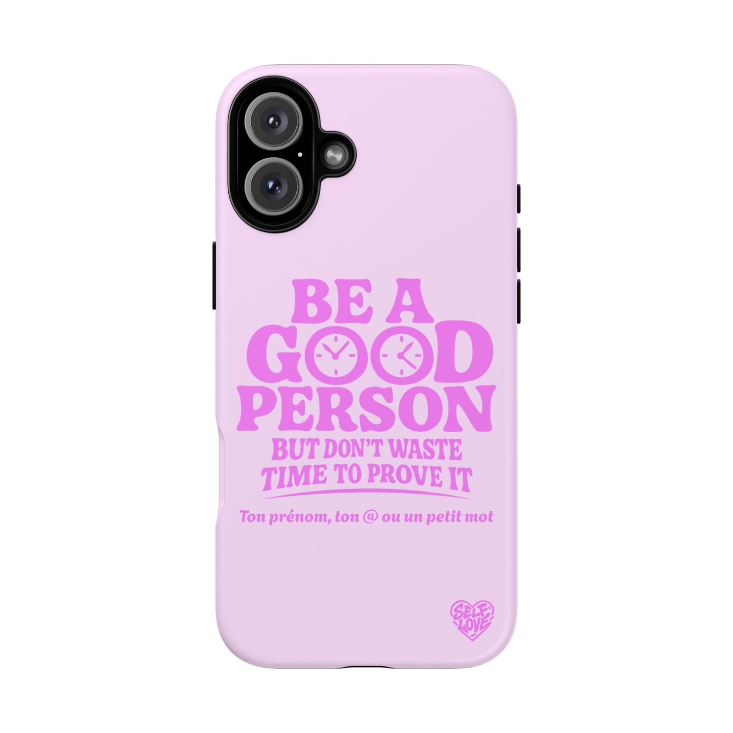 Be A Good Person - Coque iPhone (rose)