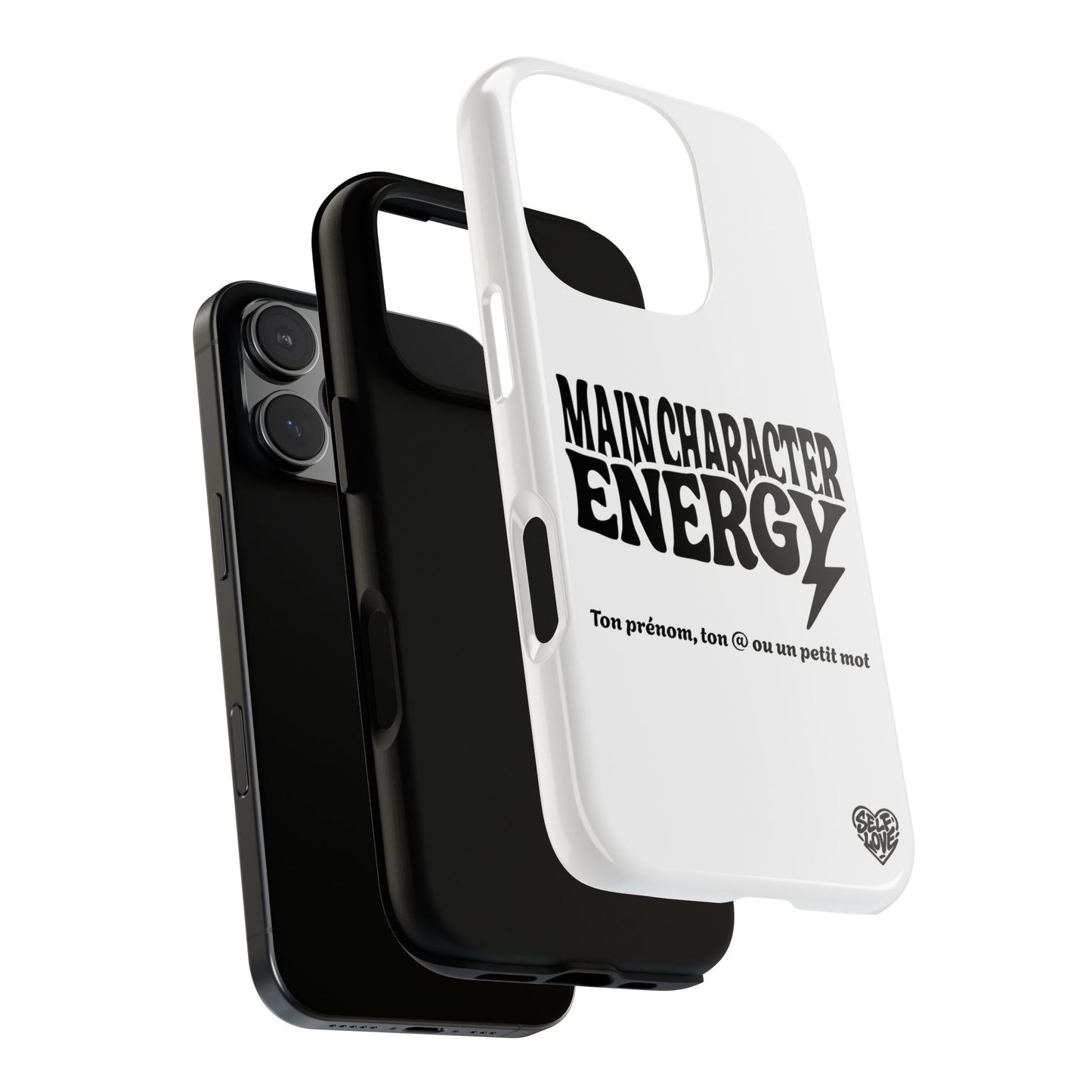 Main Character Energy - Coque iPhone (blanc)