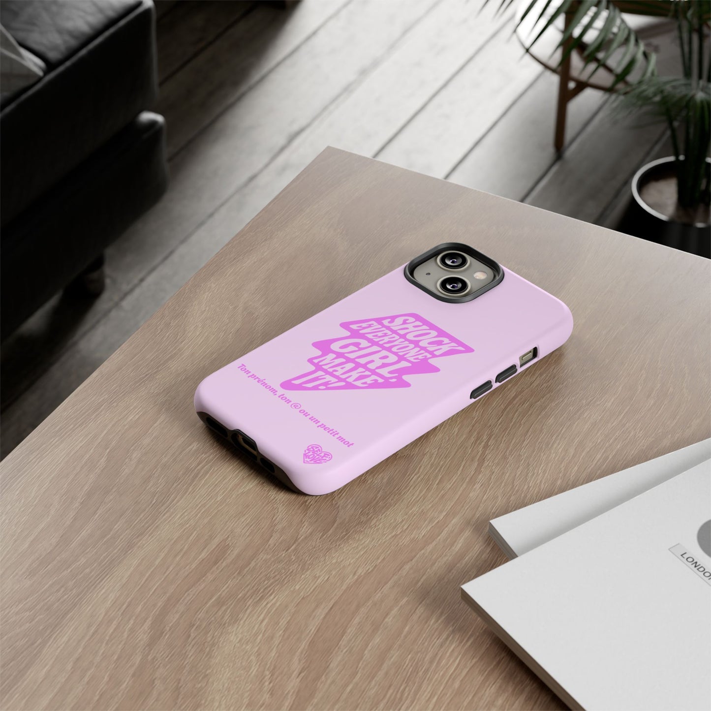 Shock Everyone - Coque iPhone (rose)