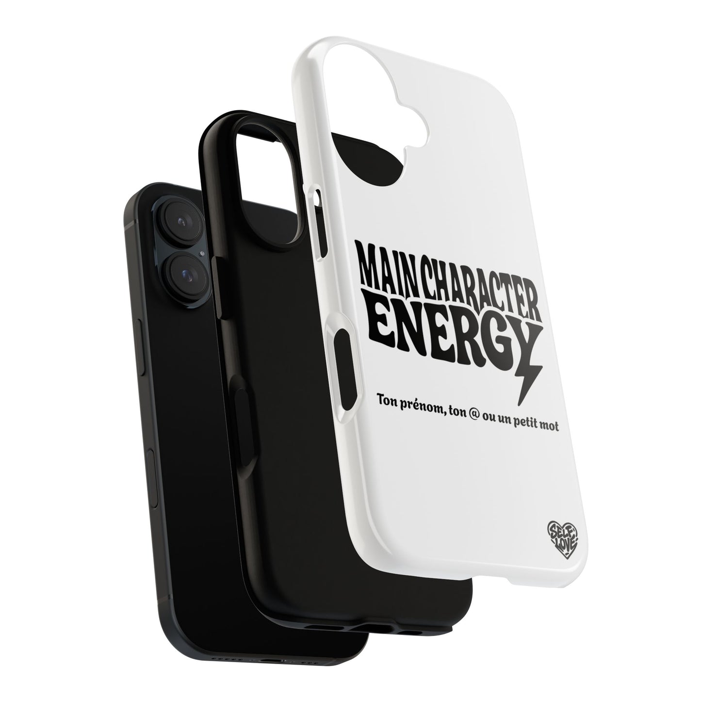 Main Character Energy - Coque iPhone (blanc)
