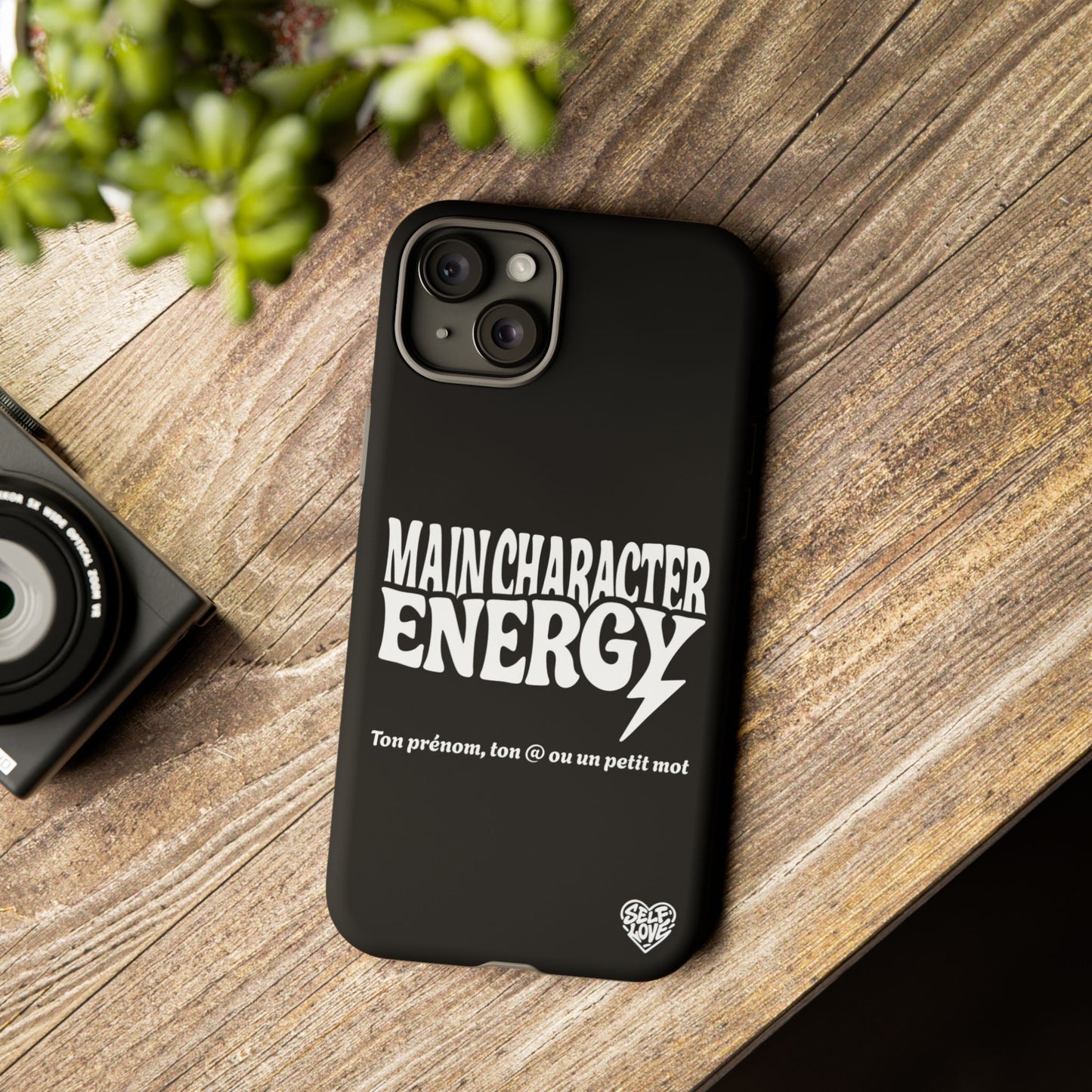 Main Character Energy - Coque iPhone (noir)