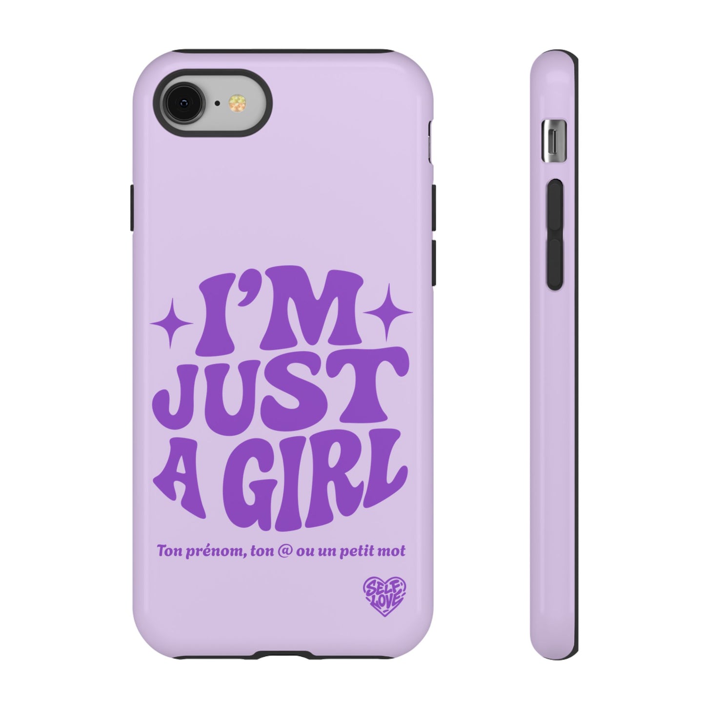 Im Just A Girl - Coque iPhone (violet)