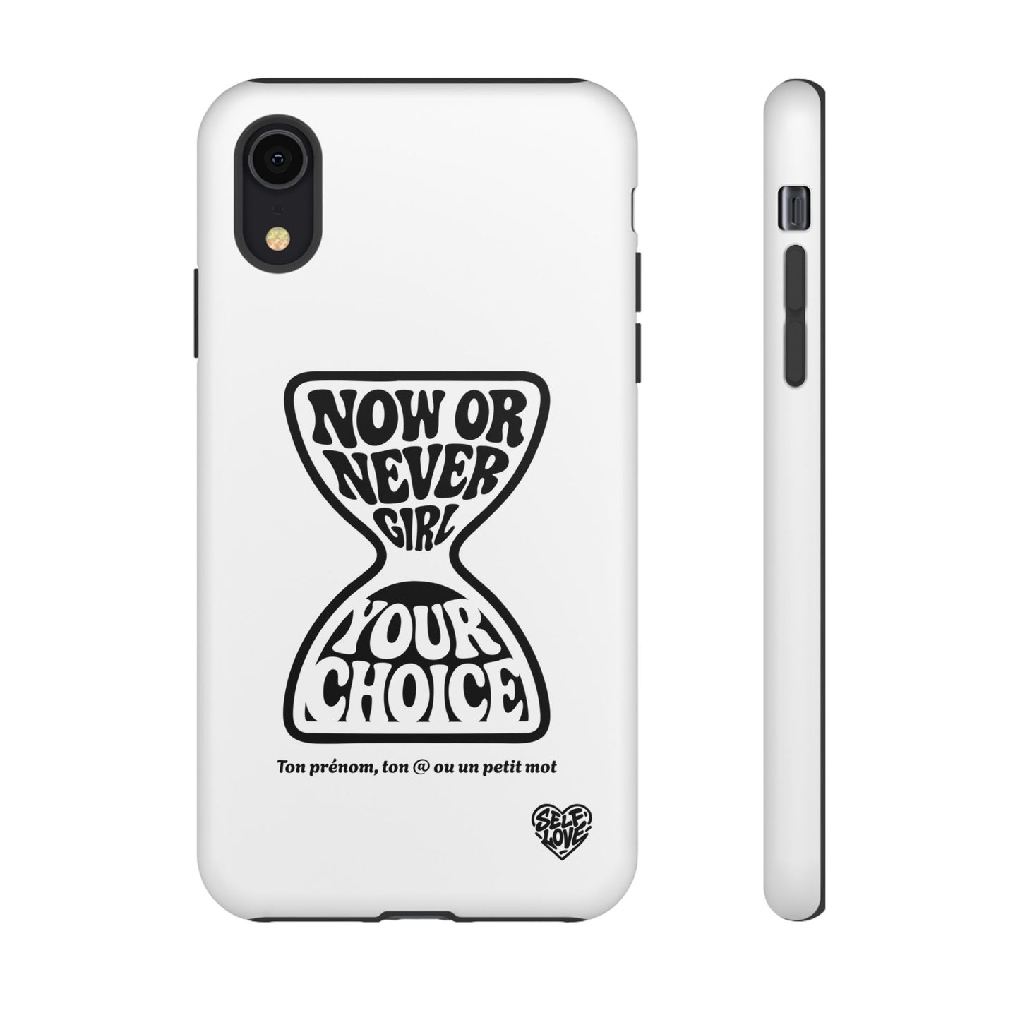 Now Or Never Girl - Coque iPhone (blanc)