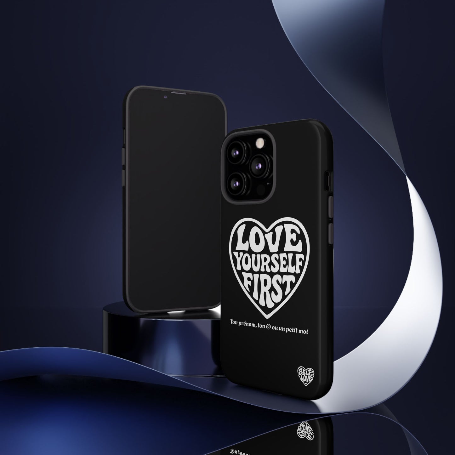 Love Yourself First - Coque iPhone (noir)