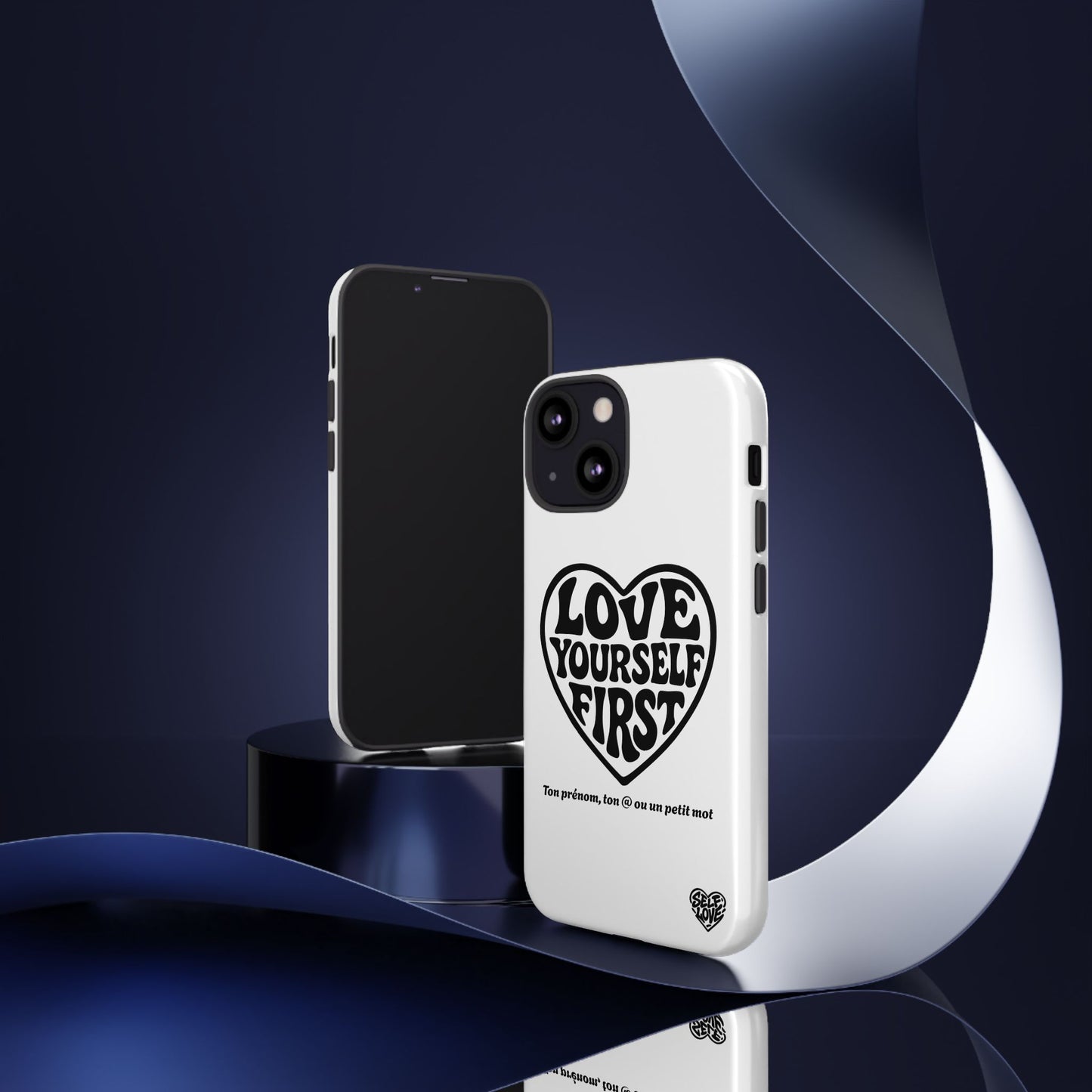 Love Yourself First - Coque iPhone (blanc)
