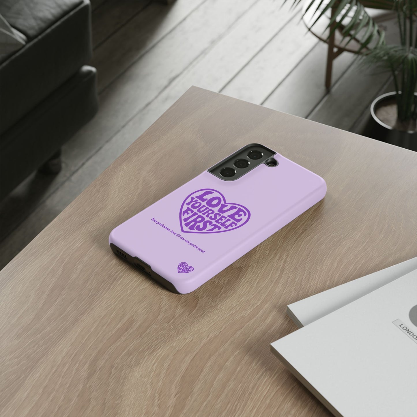 Love Yourself First - Coque Samsung (violet)