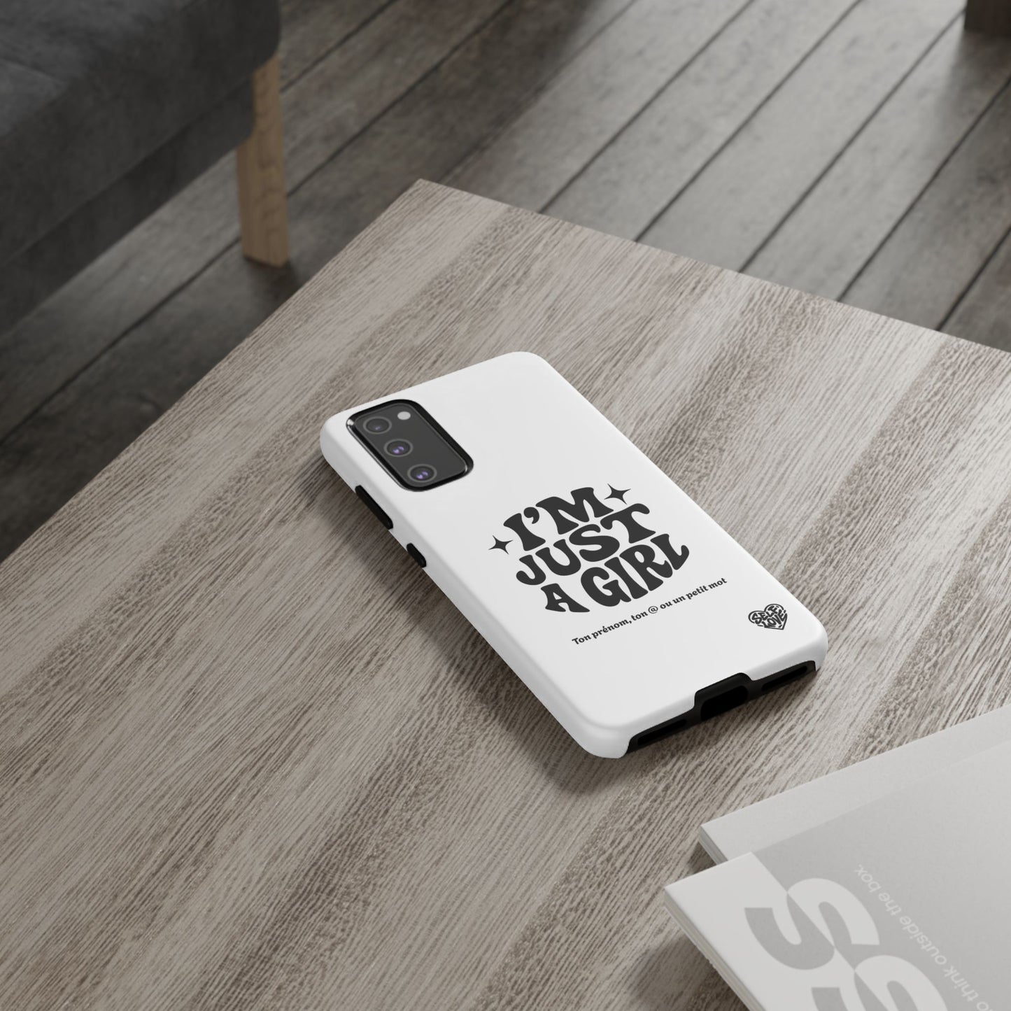 Im Just A Girl - Coque Samsung (blanc)