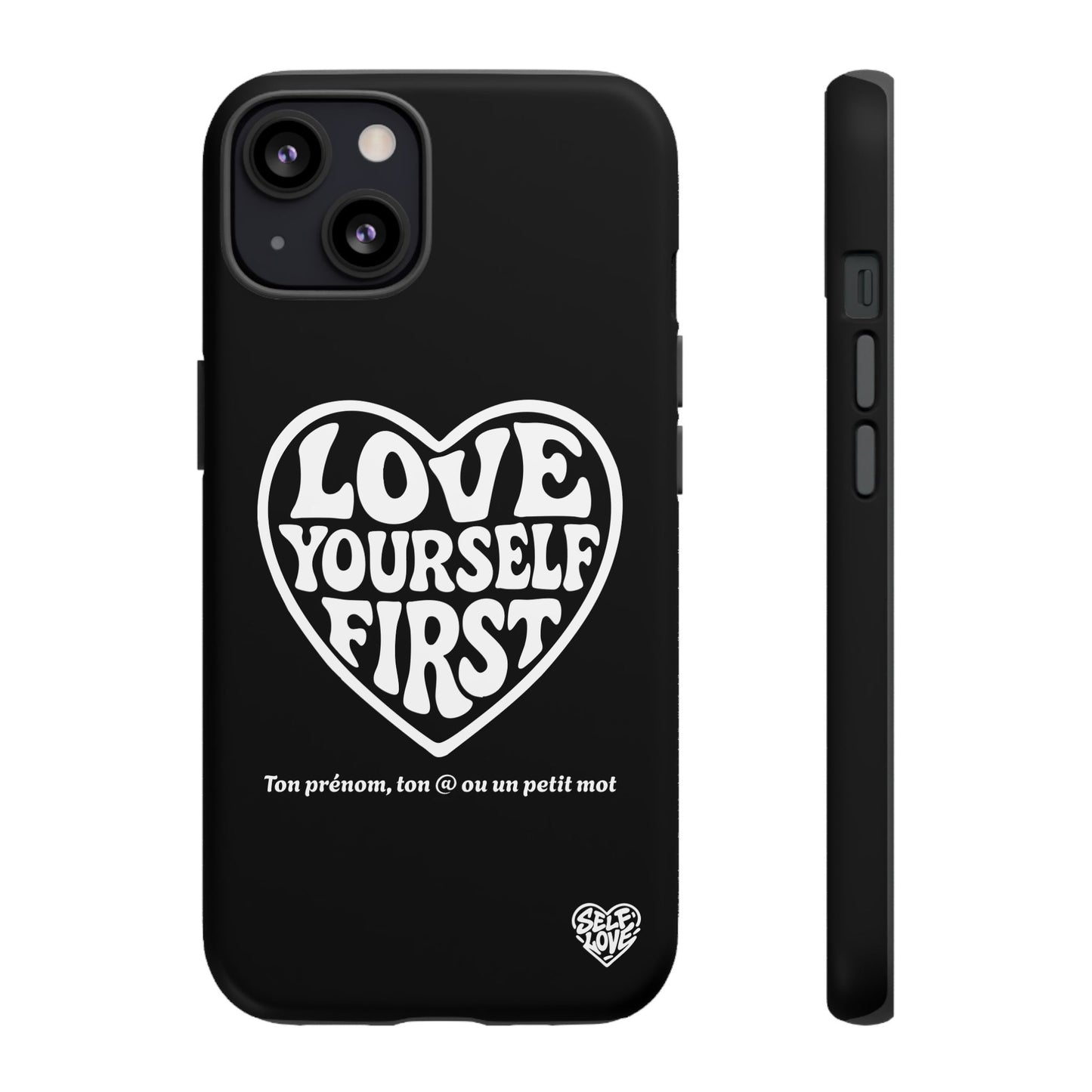 Love Yourself First - Coque iPhone (noir)