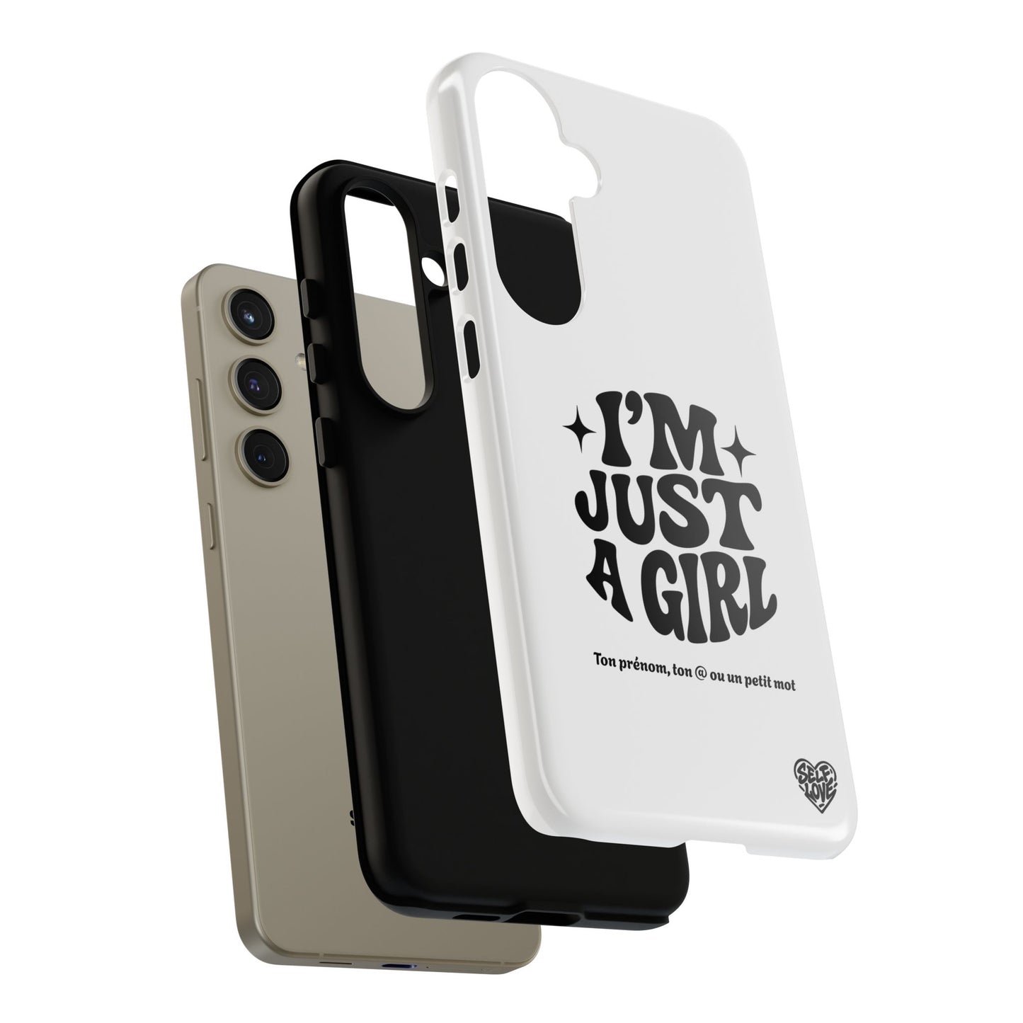 Im Just A Girl - Coque Samsung (blanc)