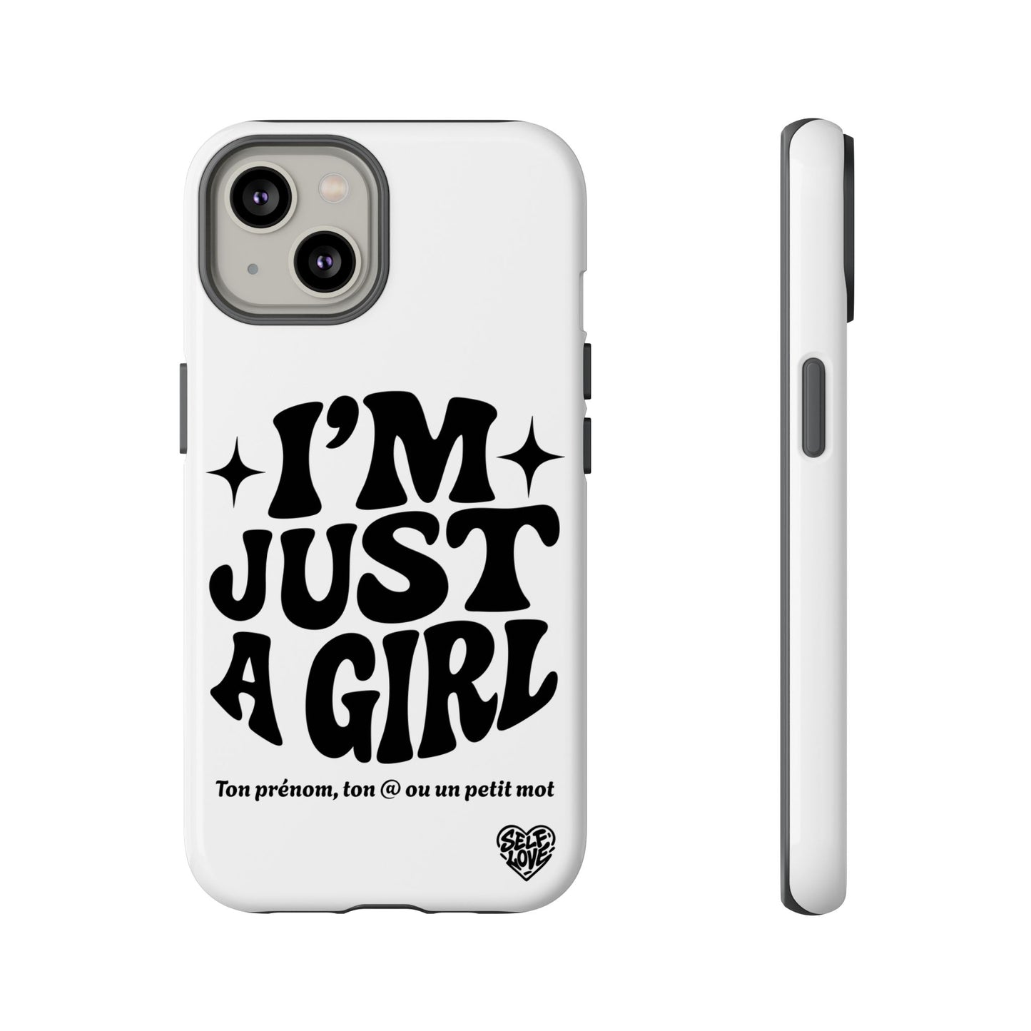 Im Just A Girl - Coque iPhone (blanc)