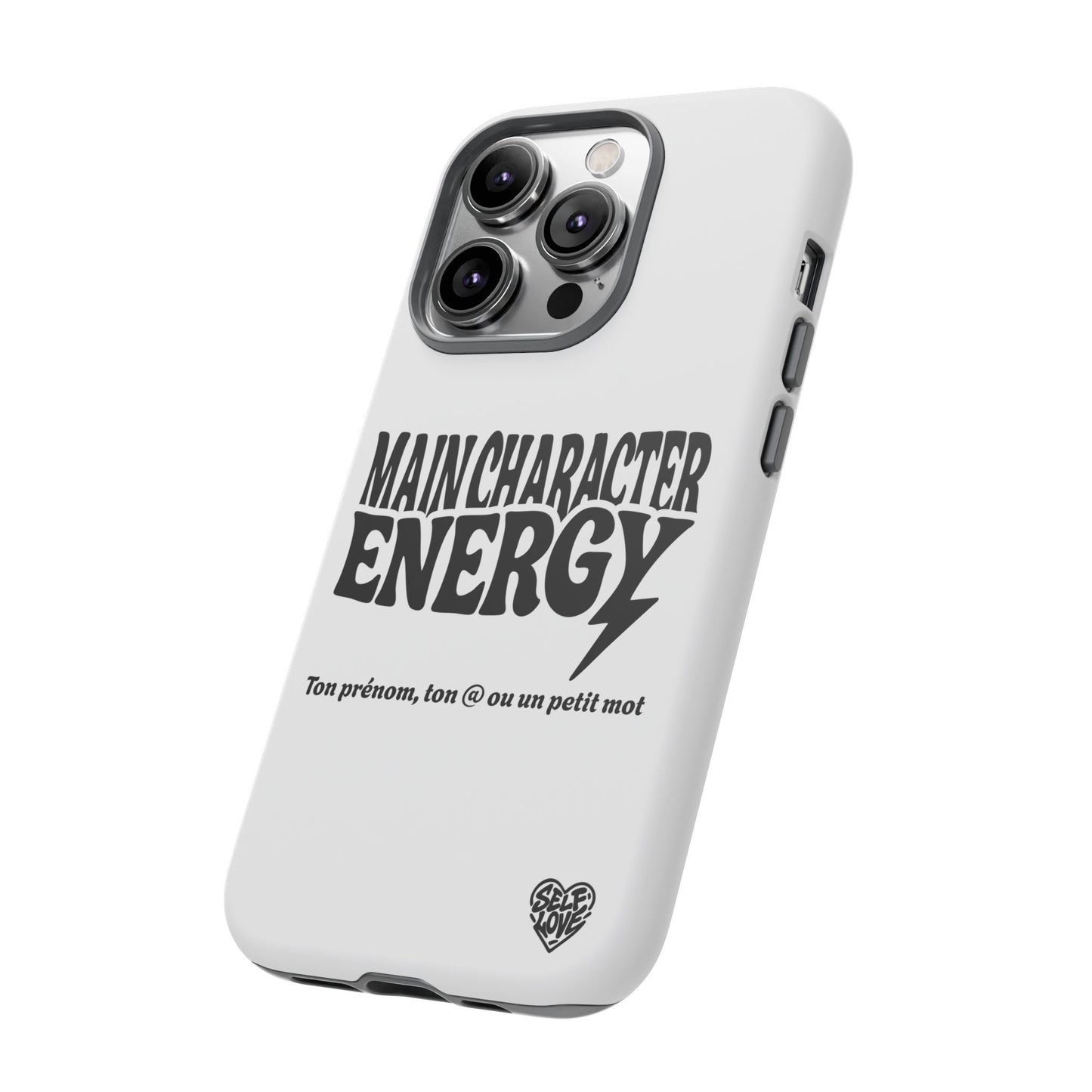 Main Character Energy - Coque iPhone (blanc)