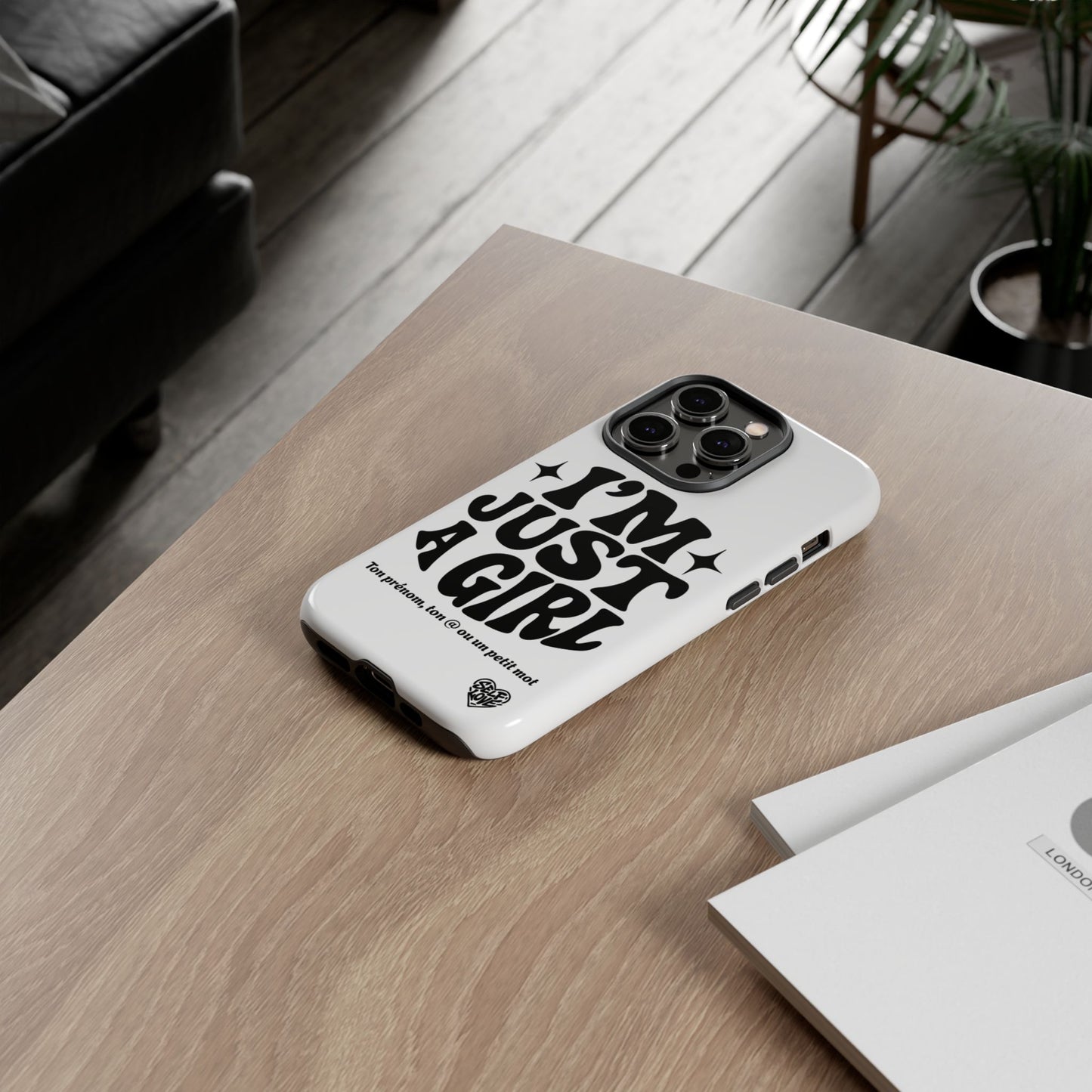 Im Just A Girl - Coque iPhone (blanc)