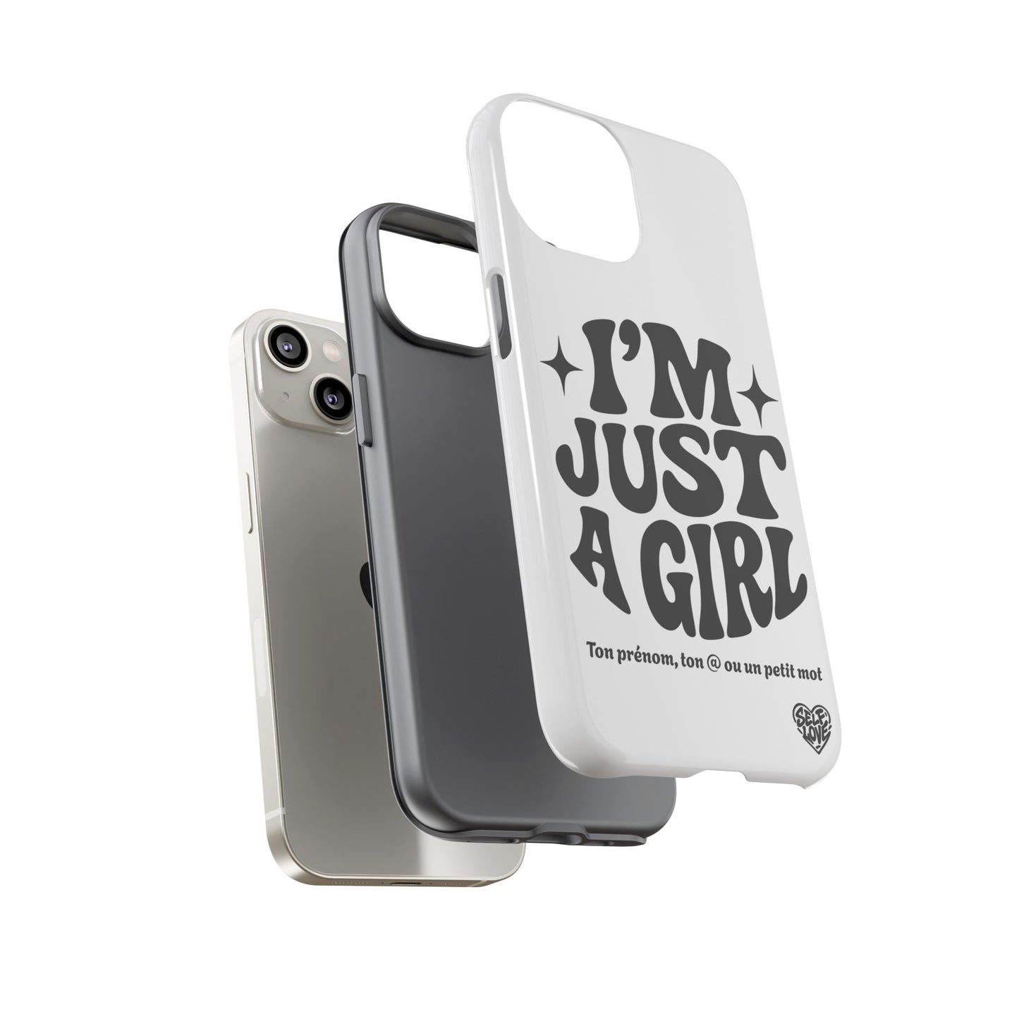 Im Just A Girl - Coque iPhone (blanc)