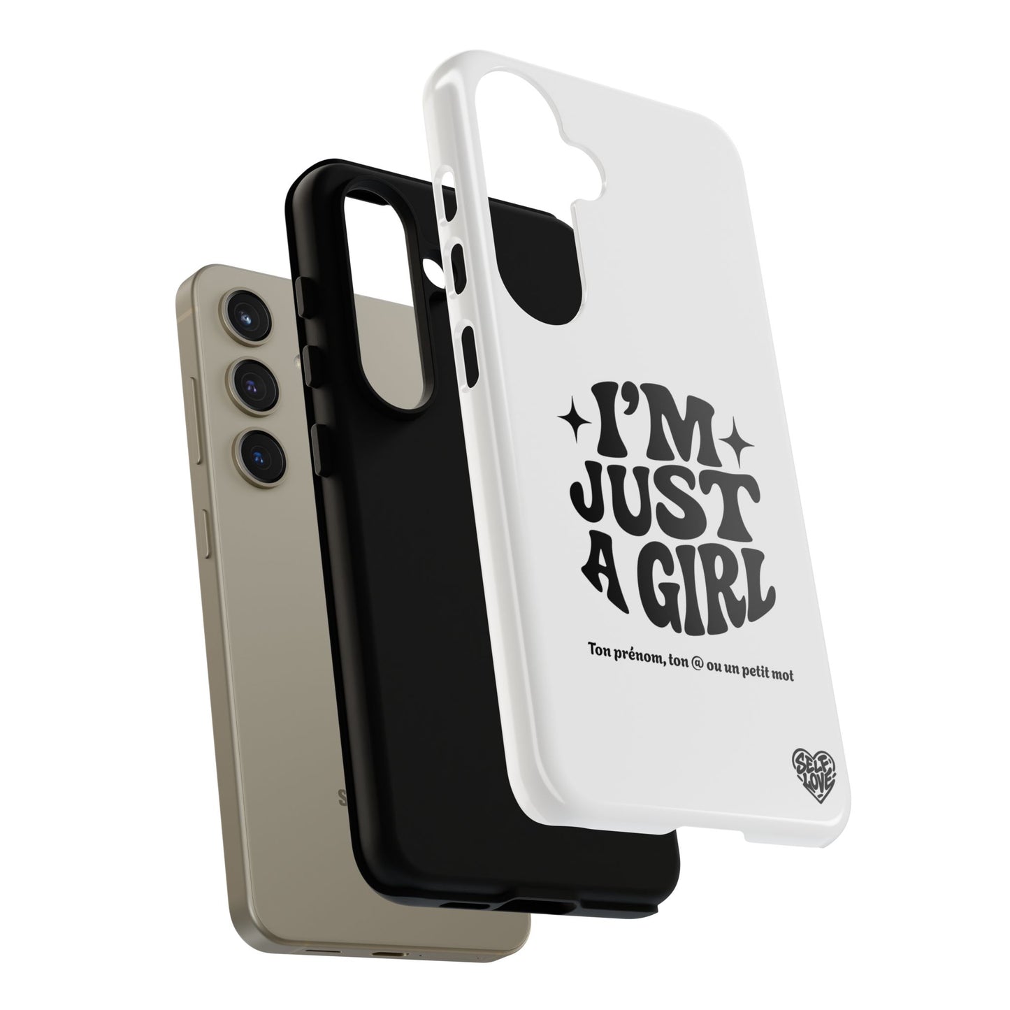 Im Just A Girl - Coque Samsung (blanc)
