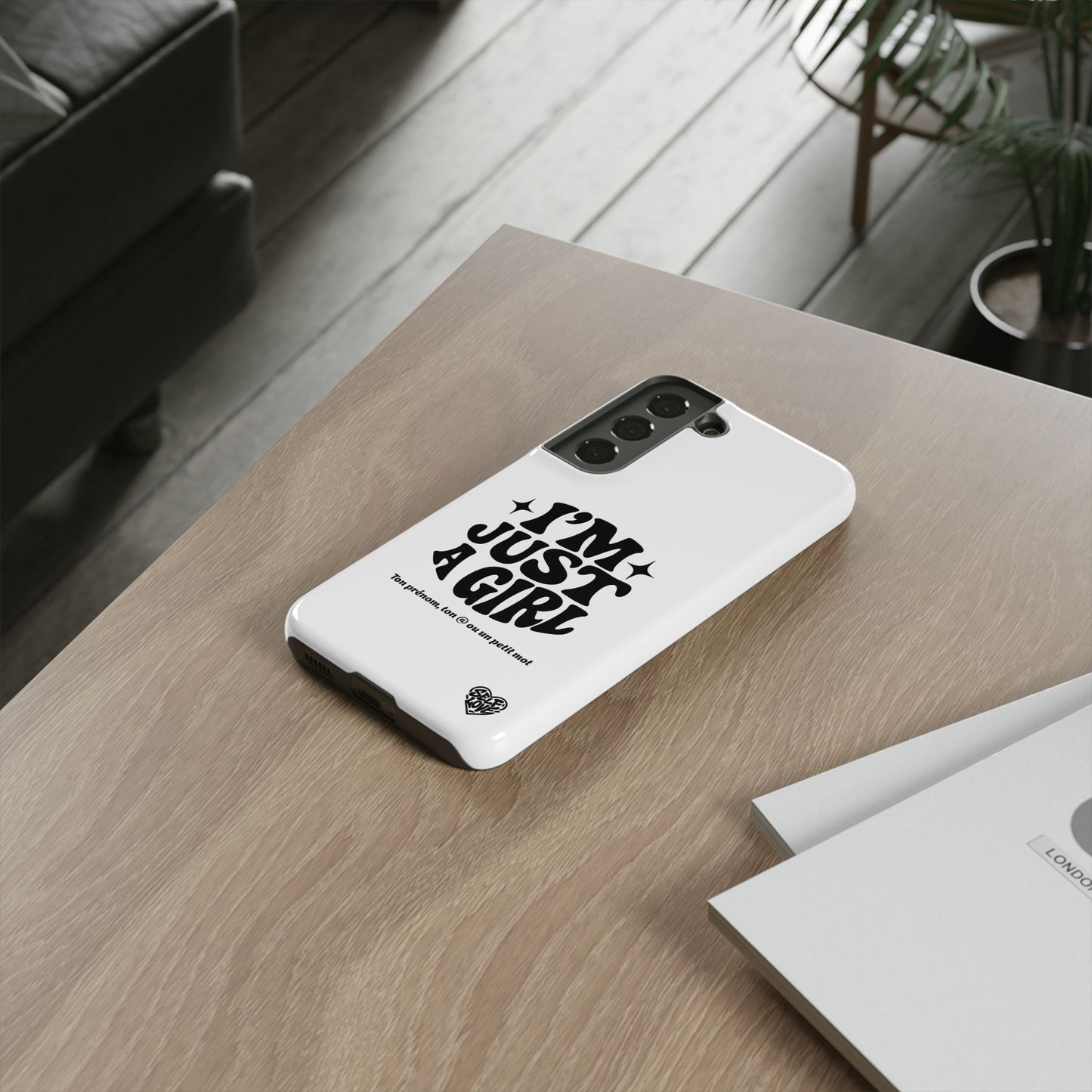 Im Just A Girl - Coque Samsung (blanc)