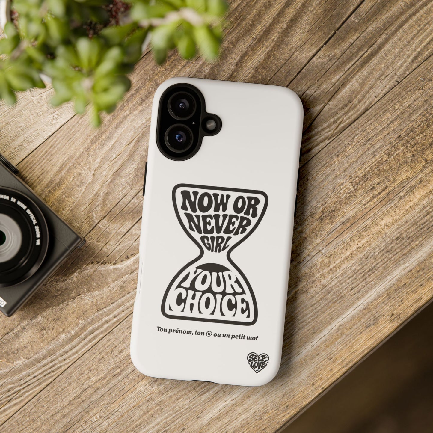 Now Or Never Girl - Coque iPhone (blanc)